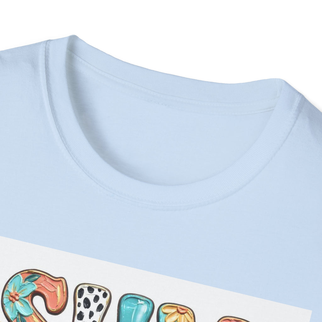 Summer Vibes T-Shirt — Colorful Floral & Leopard Print Graphic Tee