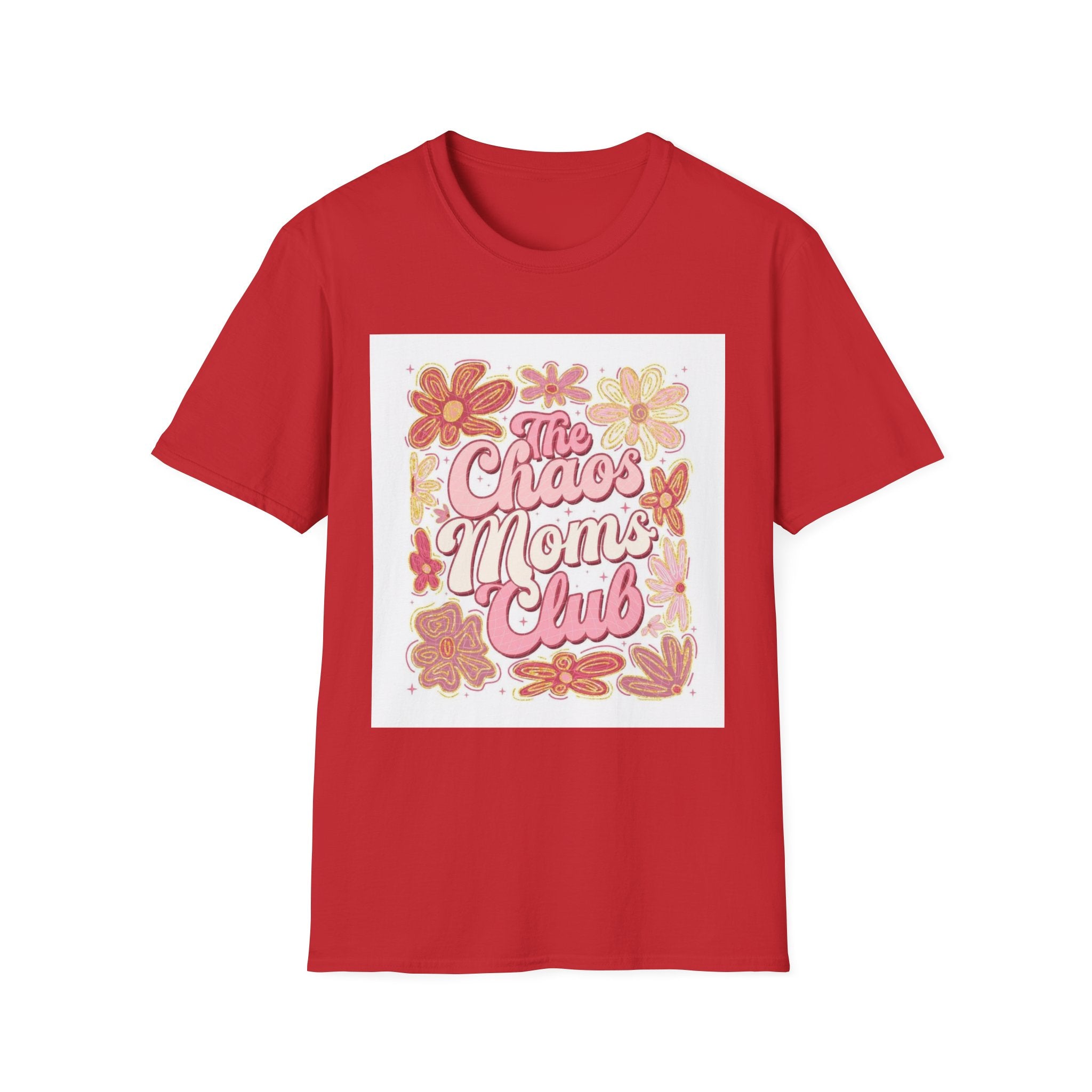 Mama’s Club T‑Shirt — "The Chaos Mom’s Club" Floral Retro Graphic Tee