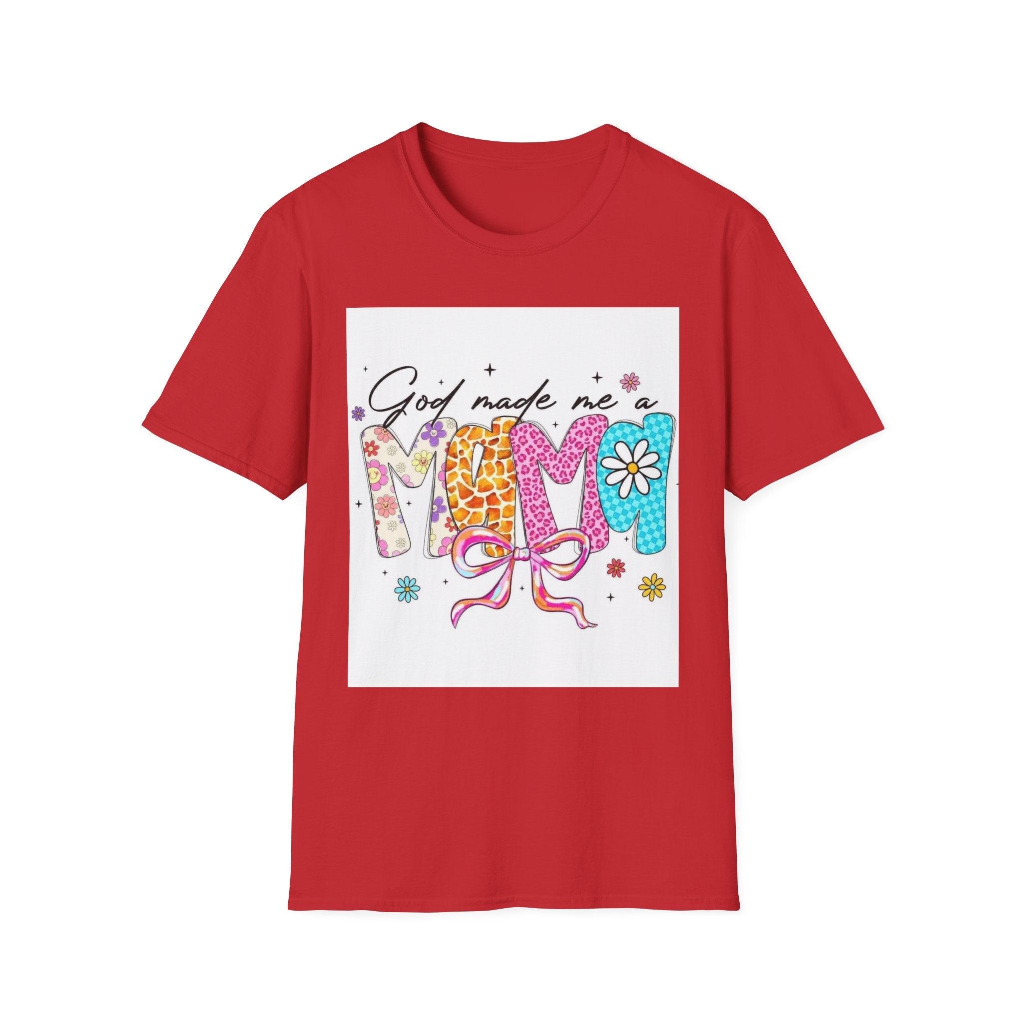 God Made Me a Mama Floral Mom T-Shirt