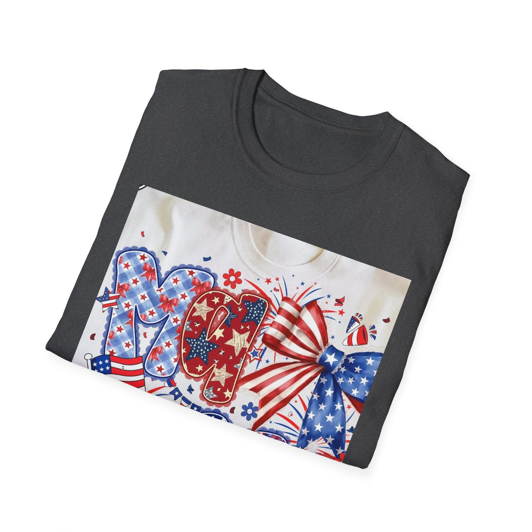 Patriotic Fourth of July Graphic T-Shirt — Red, White & Blue USA Party Design
