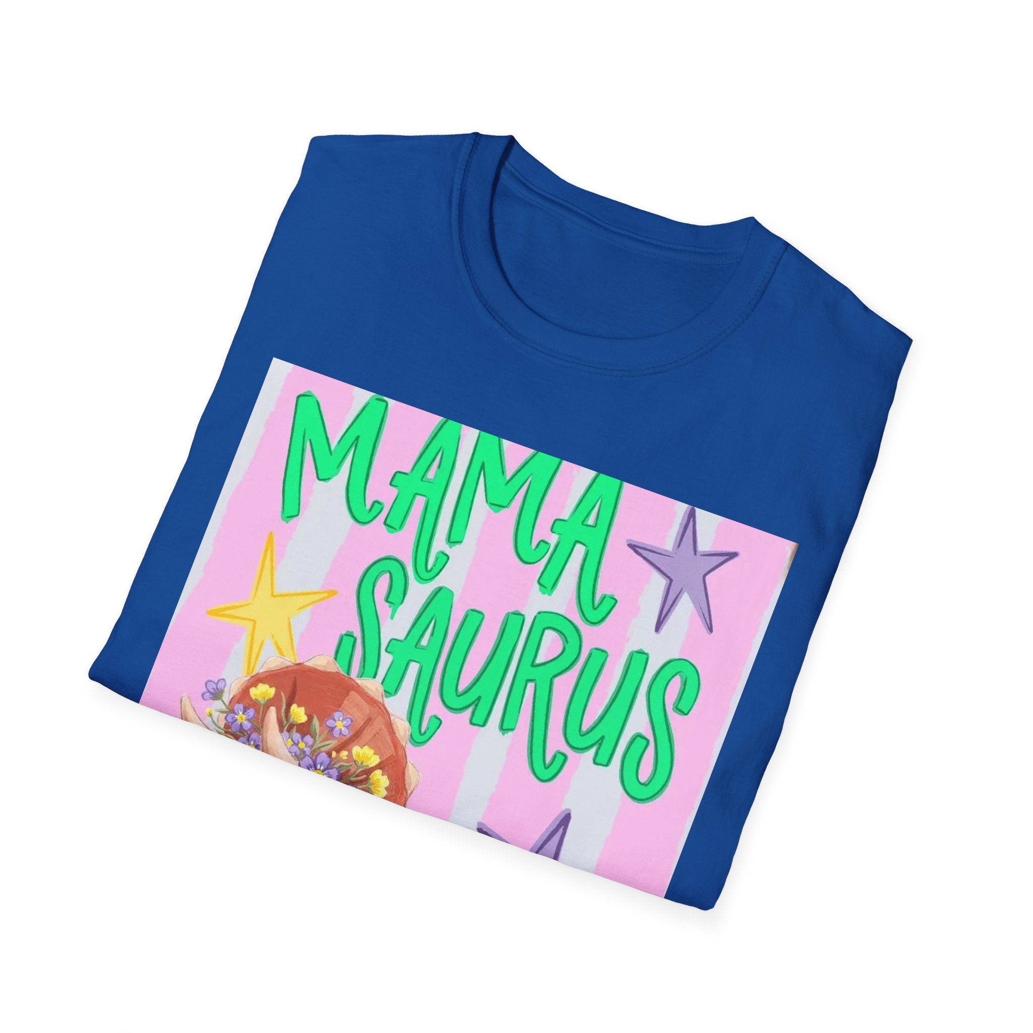 Mamasaurus T-Shirt — Cute Triceratops 'MAMA SAURUS' Graphic Tee for Moms