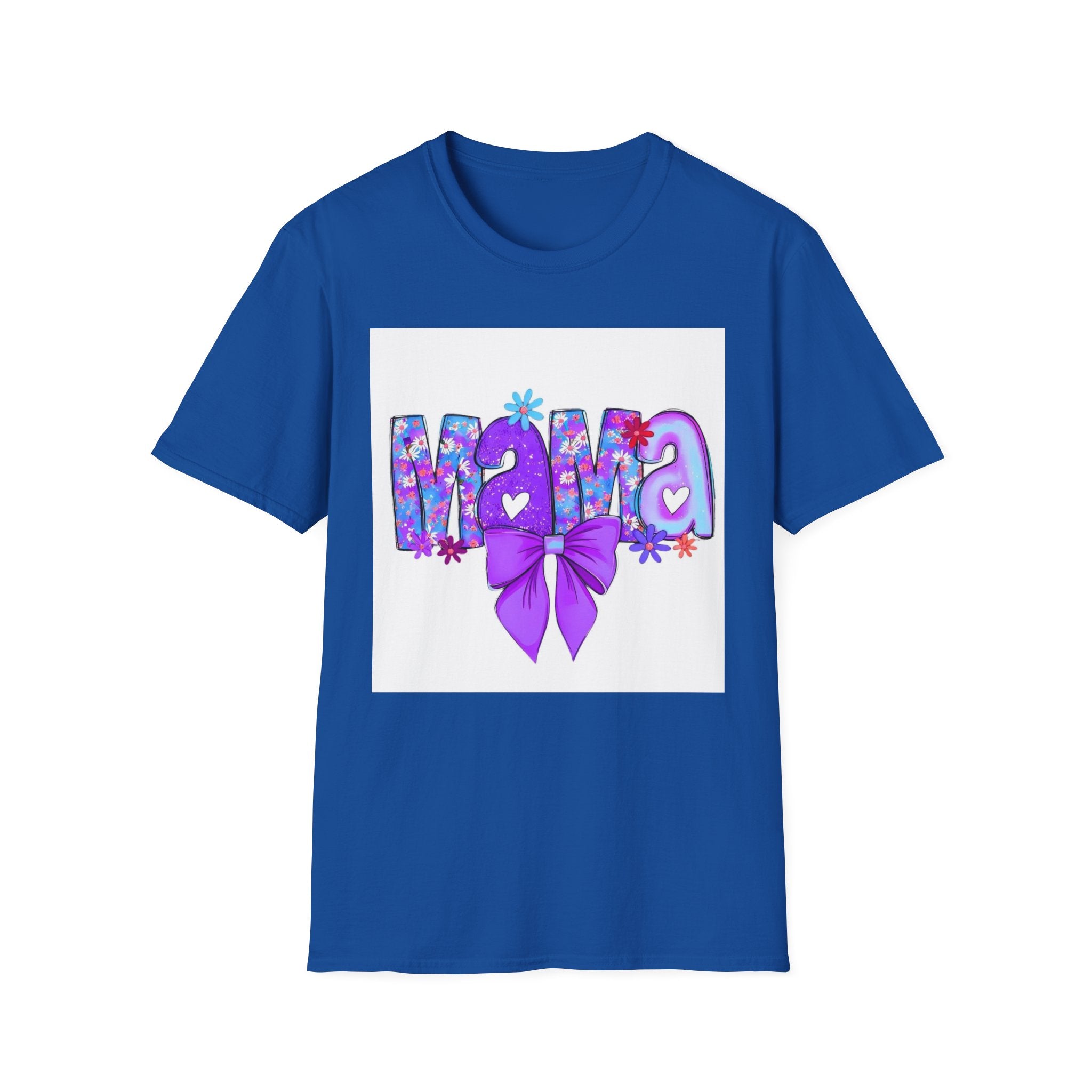 Mama Floral Bow T-Shirt — Purple Mom Tee for Mother’s Day