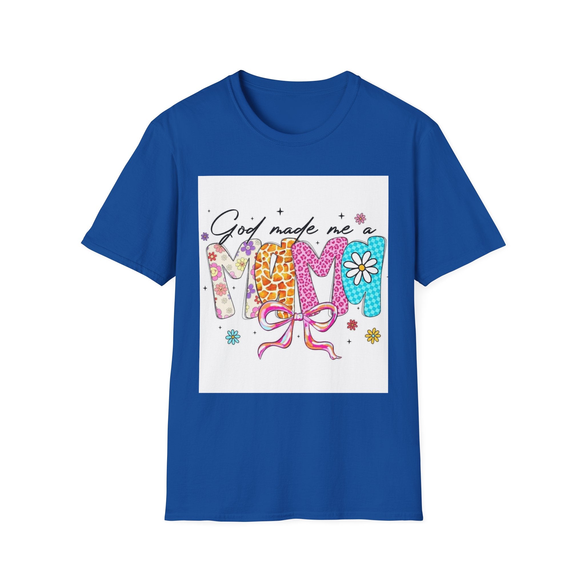 God Made Me a Mama Floral Mom T-Shirt