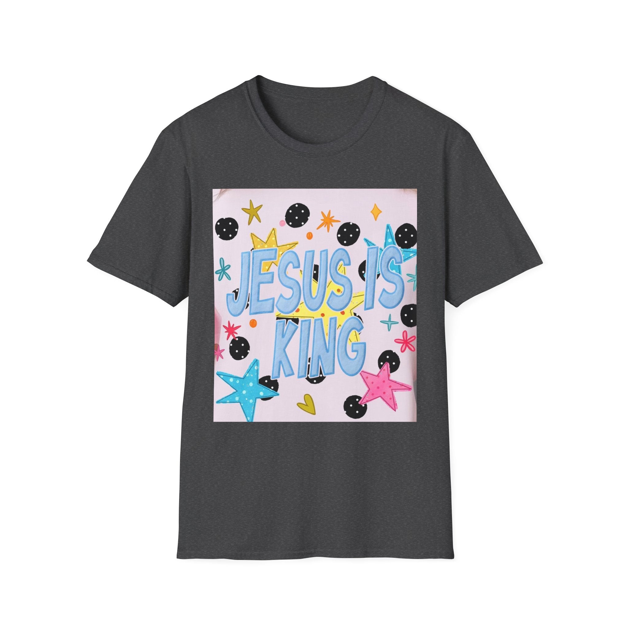 Jesus Is King T-Shirt — Colorful Christian Faith Tee for Kids & Teens