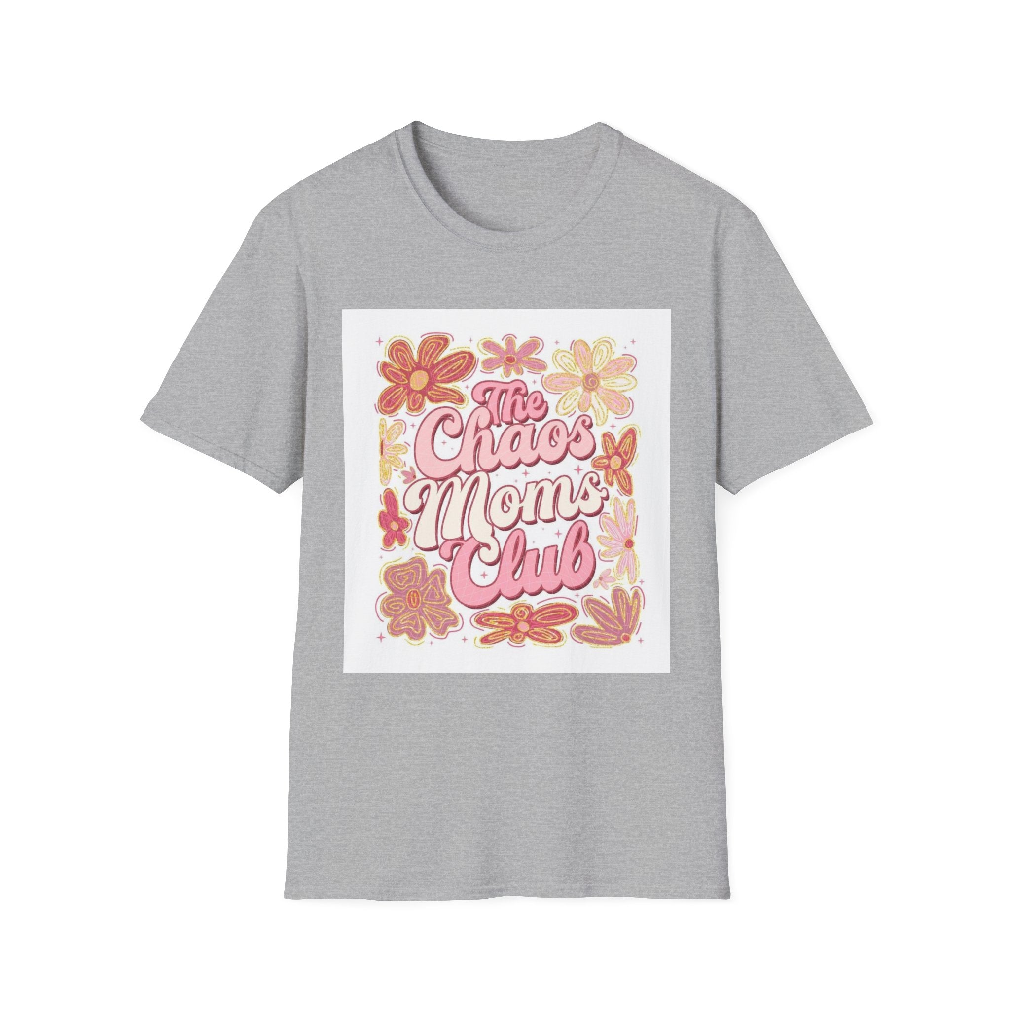Mama’s Club T‑Shirt — "The Chaos Mom’s Club" Floral Retro Graphic Tee