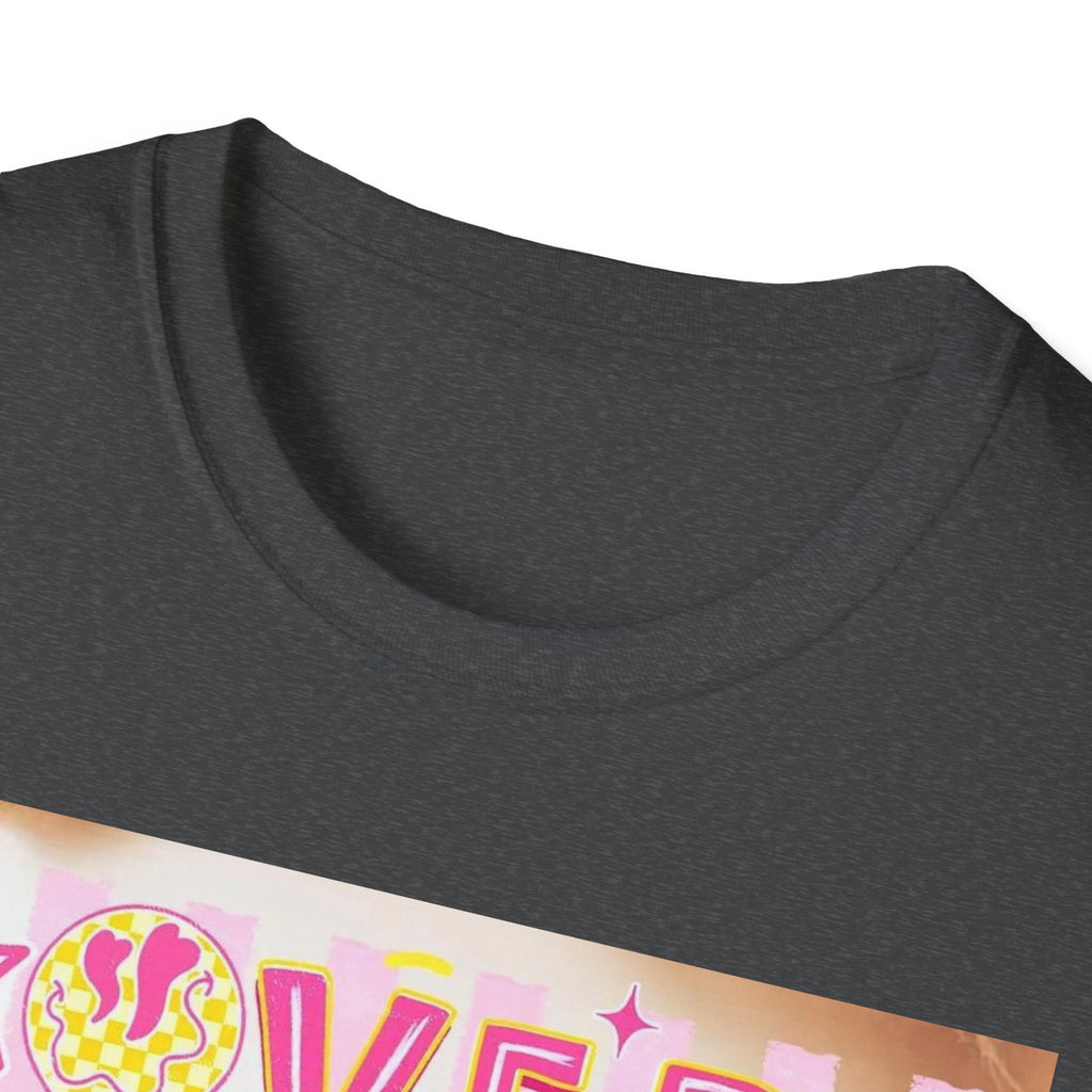 “Overstimulated Moms Club” Graphic T-Shirt — Funny Mom Gift, Bright Retro Doodle Design
