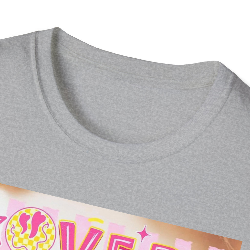 “Overstimulated Moms Club” Graphic T-Shirt — Funny Mom Gift, Bright Retro Doodle Design