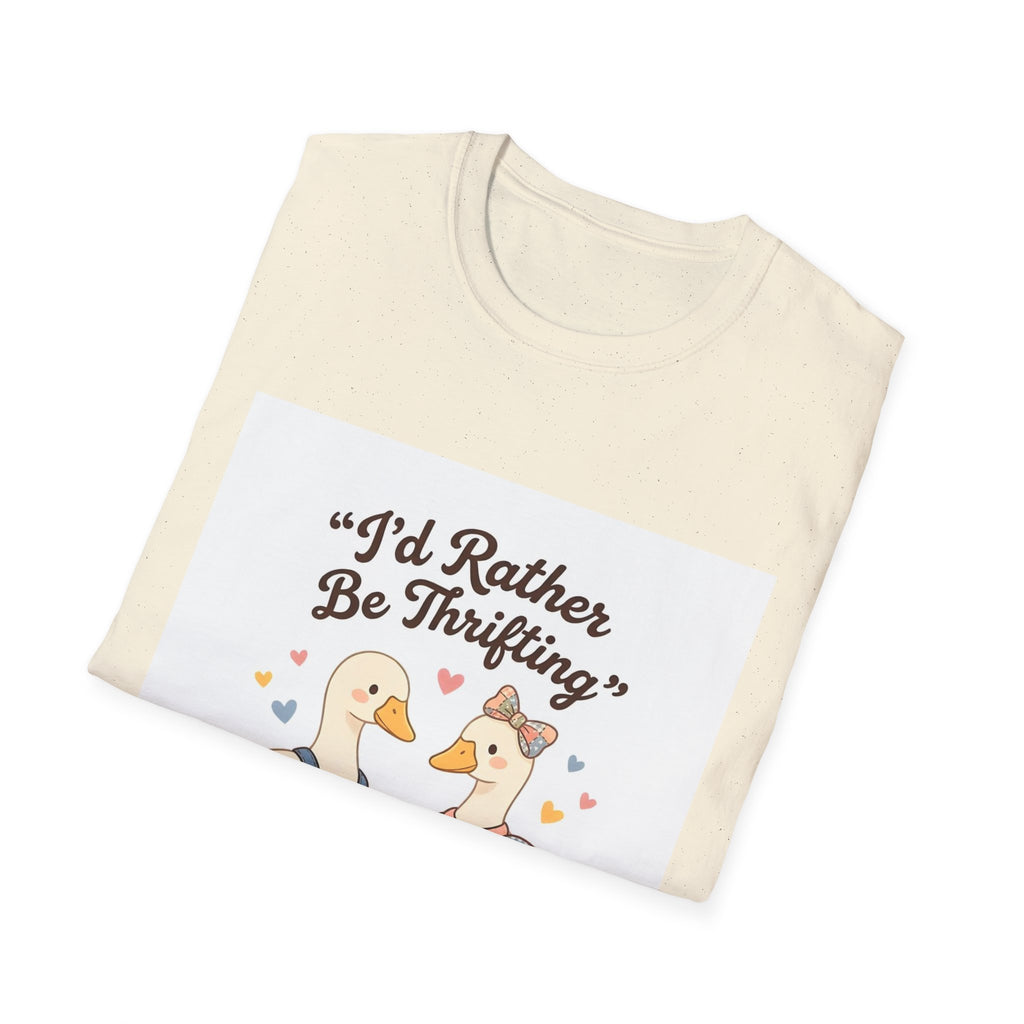 I'd Rather Be Thrifting T-Shirt — Cute Goose Thrift Shopping Graphic Tee