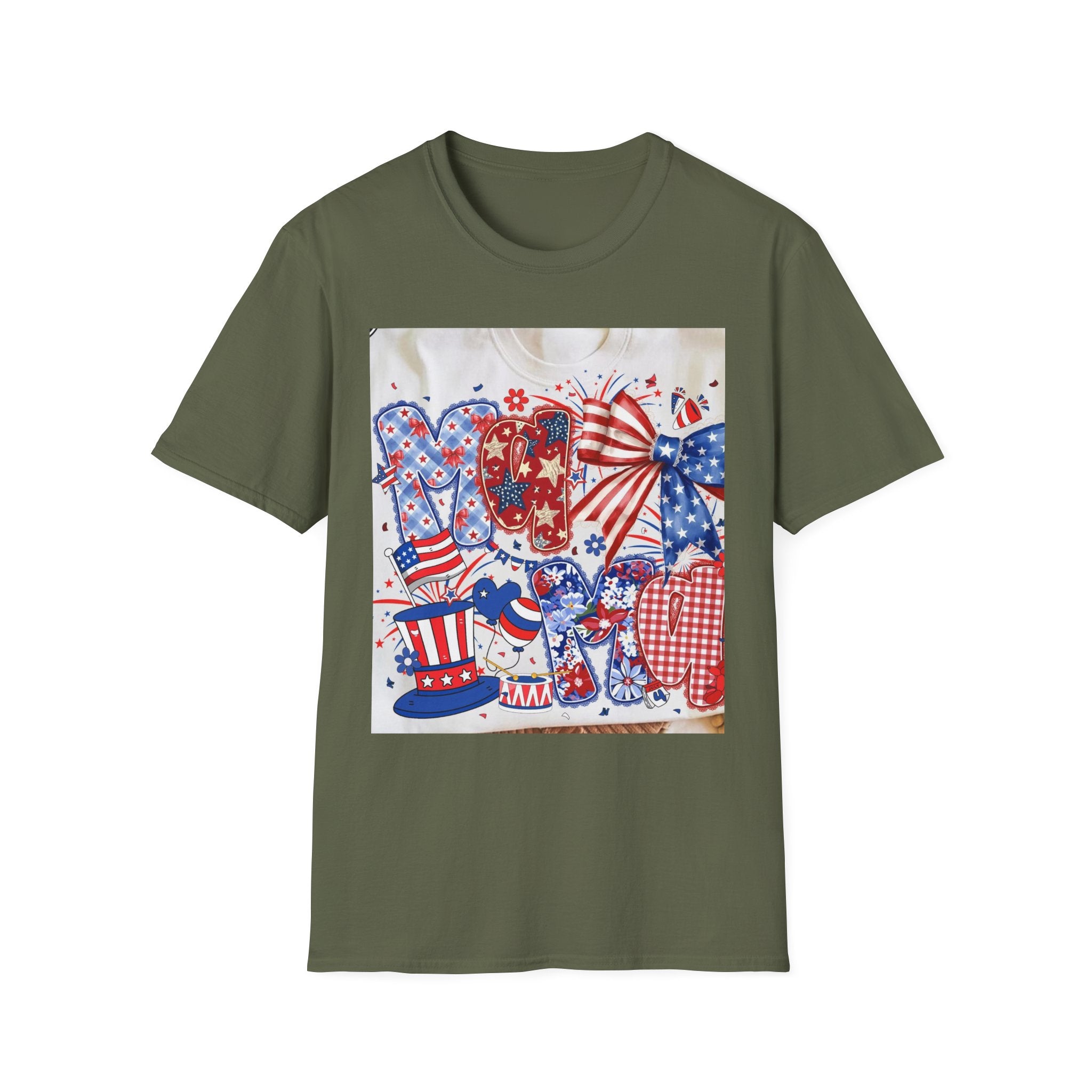 Patriotic Fourth of July Graphic T-Shirt — Red, White & Blue USA Party Design