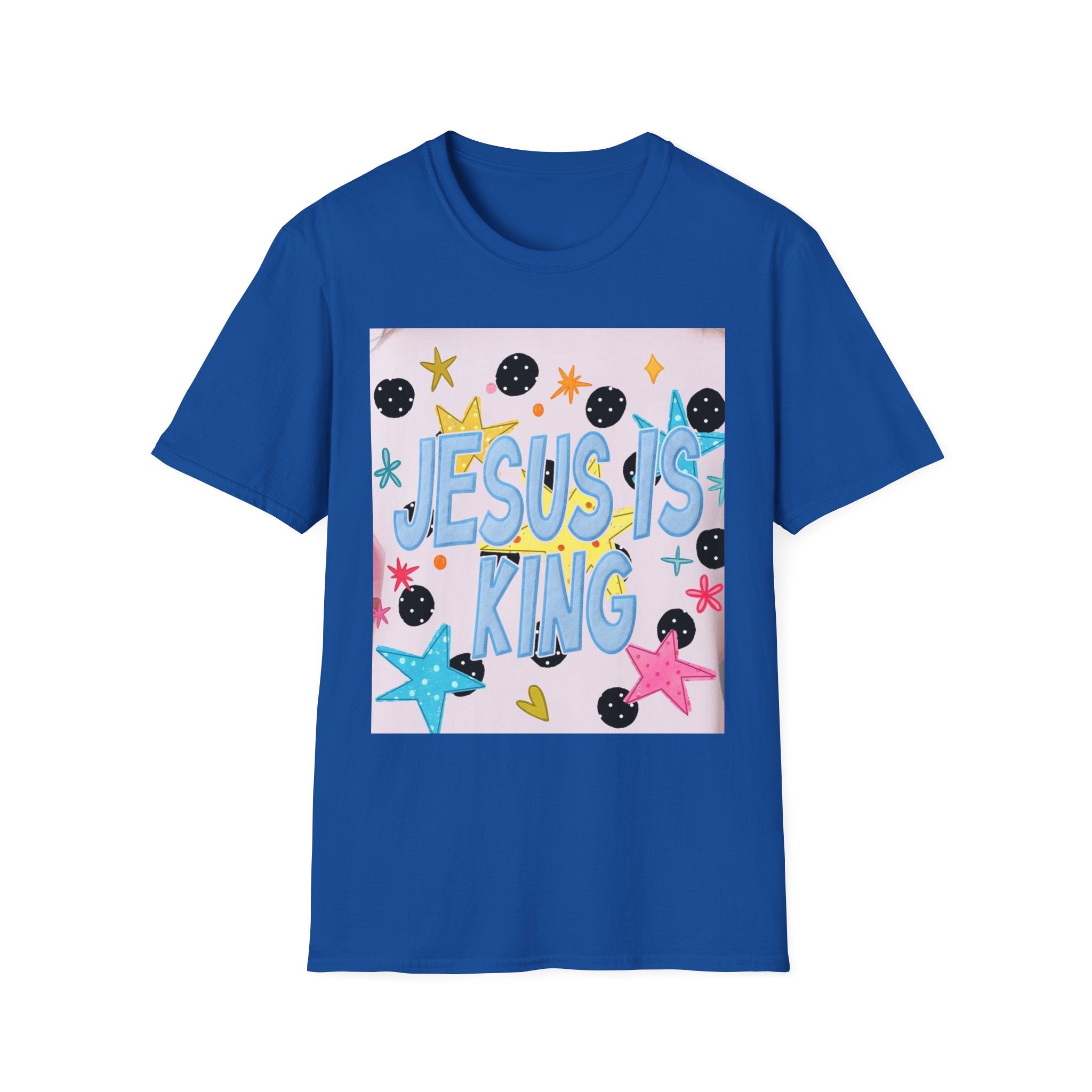 Jesus Is King T-Shirt — Colorful Christian Faith Tee for Kids & Teens