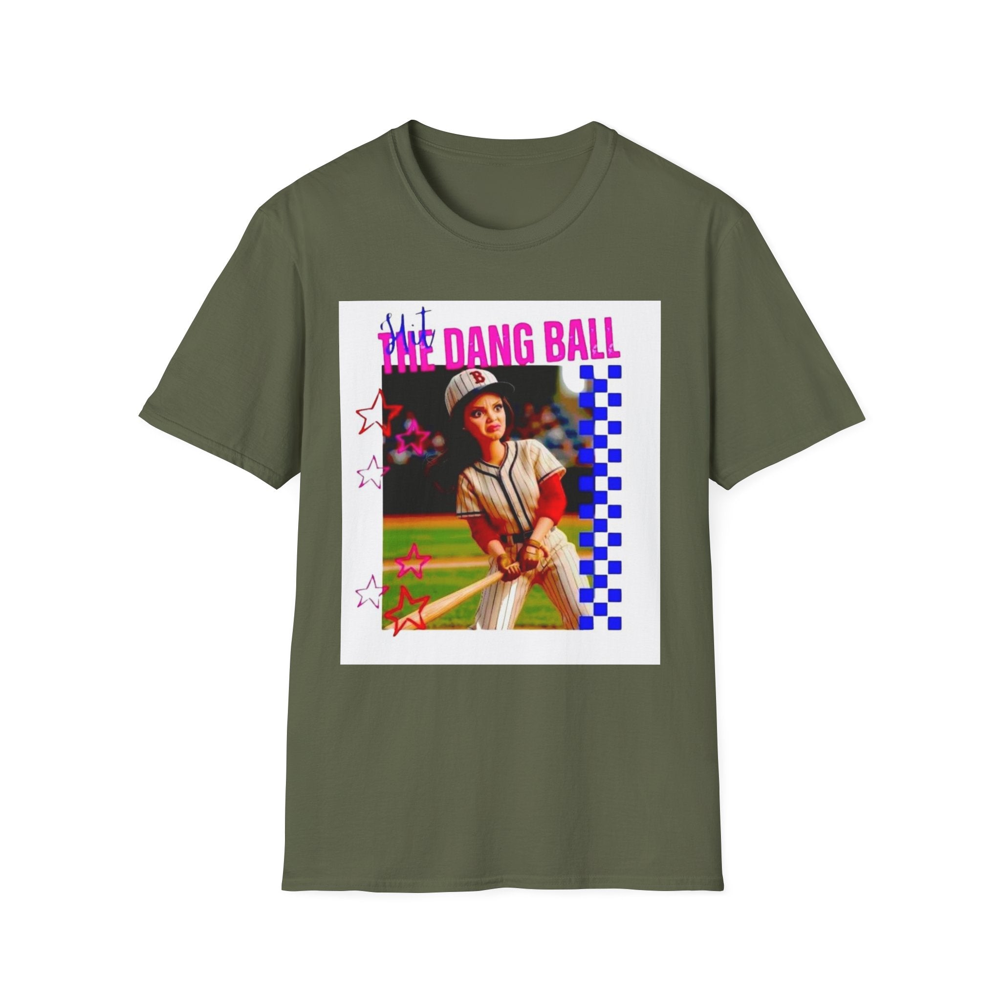 Baseball Retro Graphic T-Shirt — “We Dang Ball” Vintage Player Design