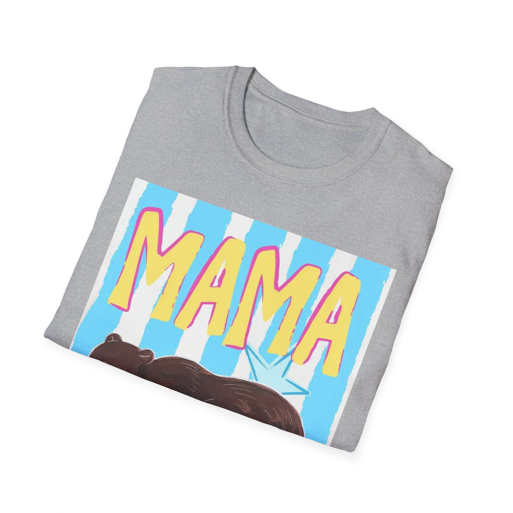 Mama Bear T-Shirt — Retro Striped Mom Gift Shirt