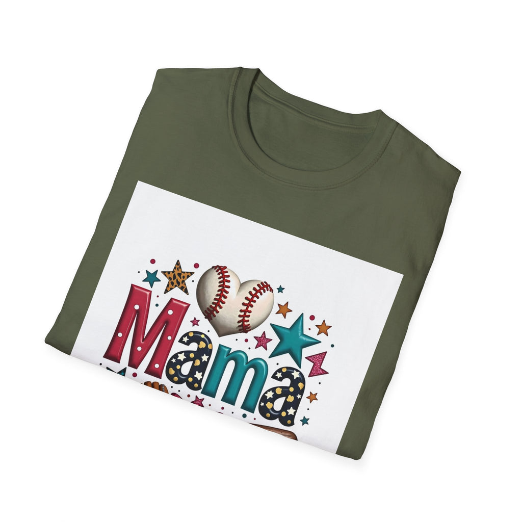 Mama Baseball T-Shirt — Cute Softball/MLB Mom Tee