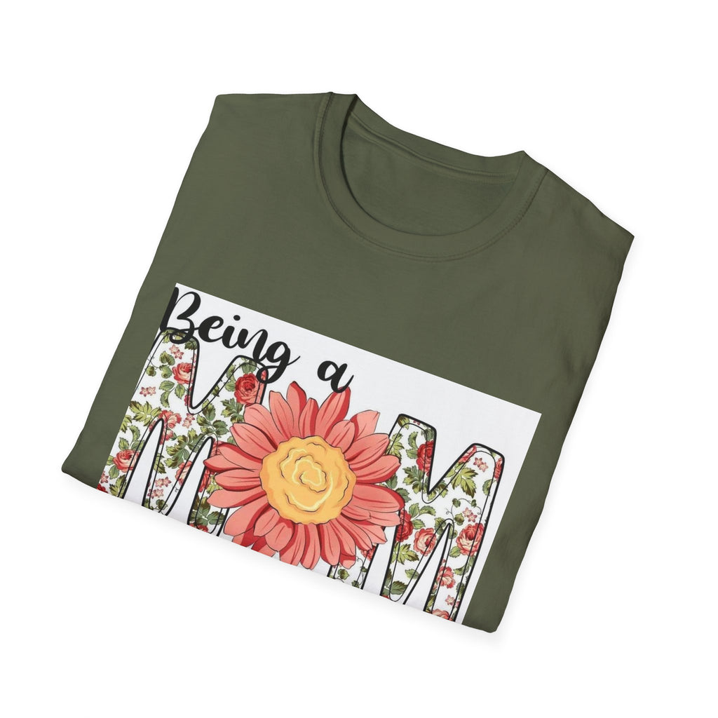 Mom Floral T-Shirt - "Being a Mom Makes My Life Complete"