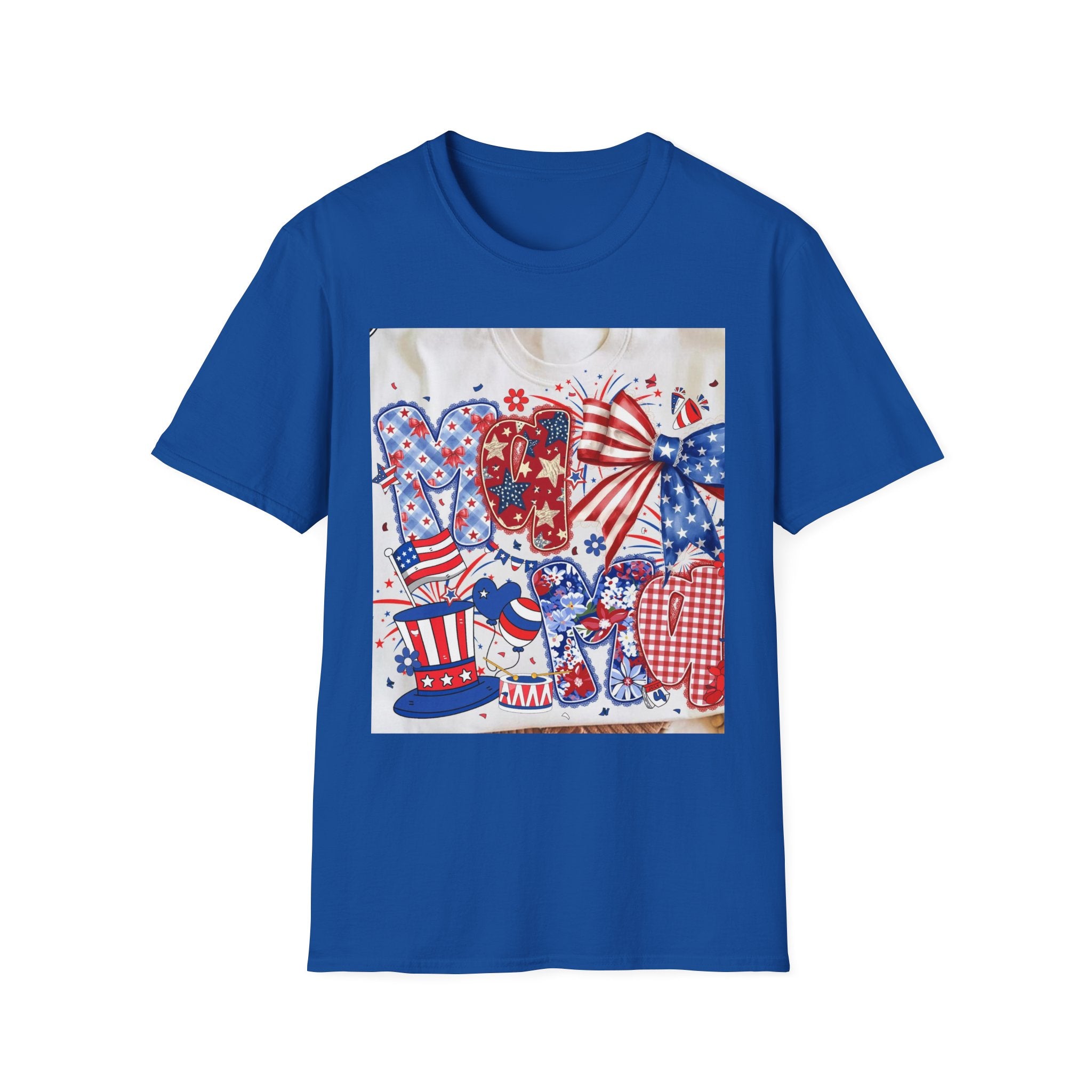 Patriotic Fourth of July Graphic T-Shirt — Red, White & Blue USA Party Design