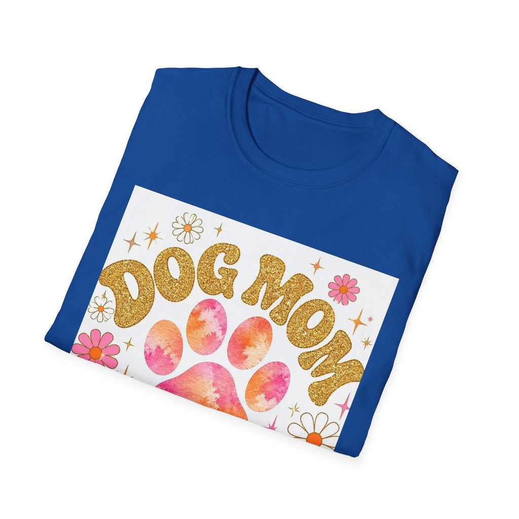 Dog Mom Club T-Shirt — Retro Floral Paw Graphic Tee for Dog Lovers