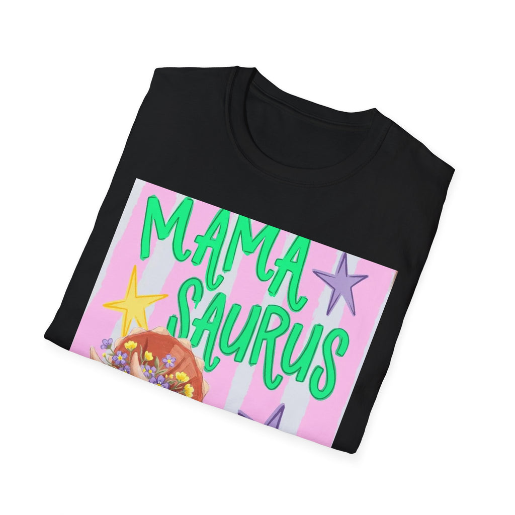 Mamasaurus T-Shirt — Cute Triceratops 'MAMA SAURUS' Graphic Tee for Moms