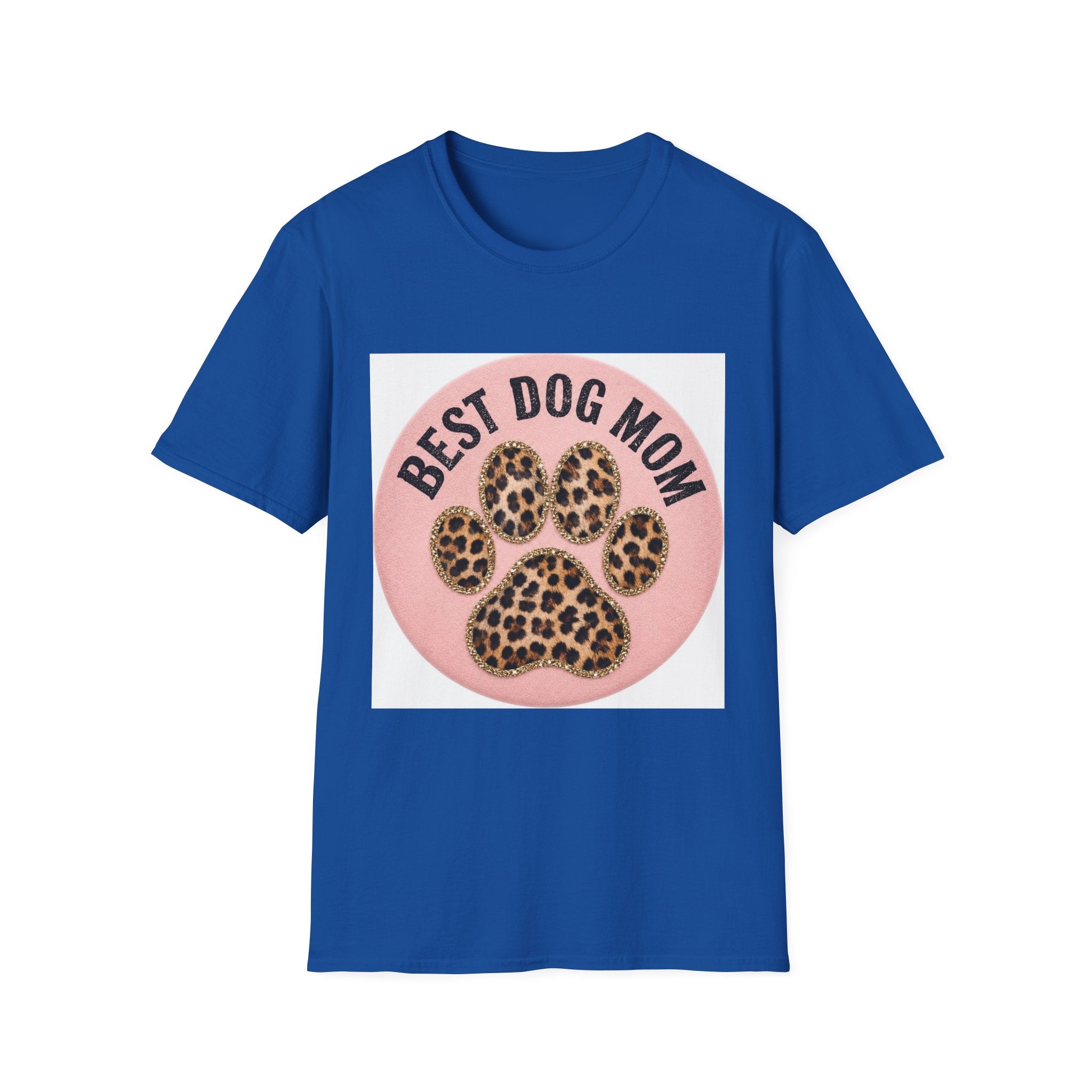 Best Dog Mom T-Shirt — Leopard Paw Graphic