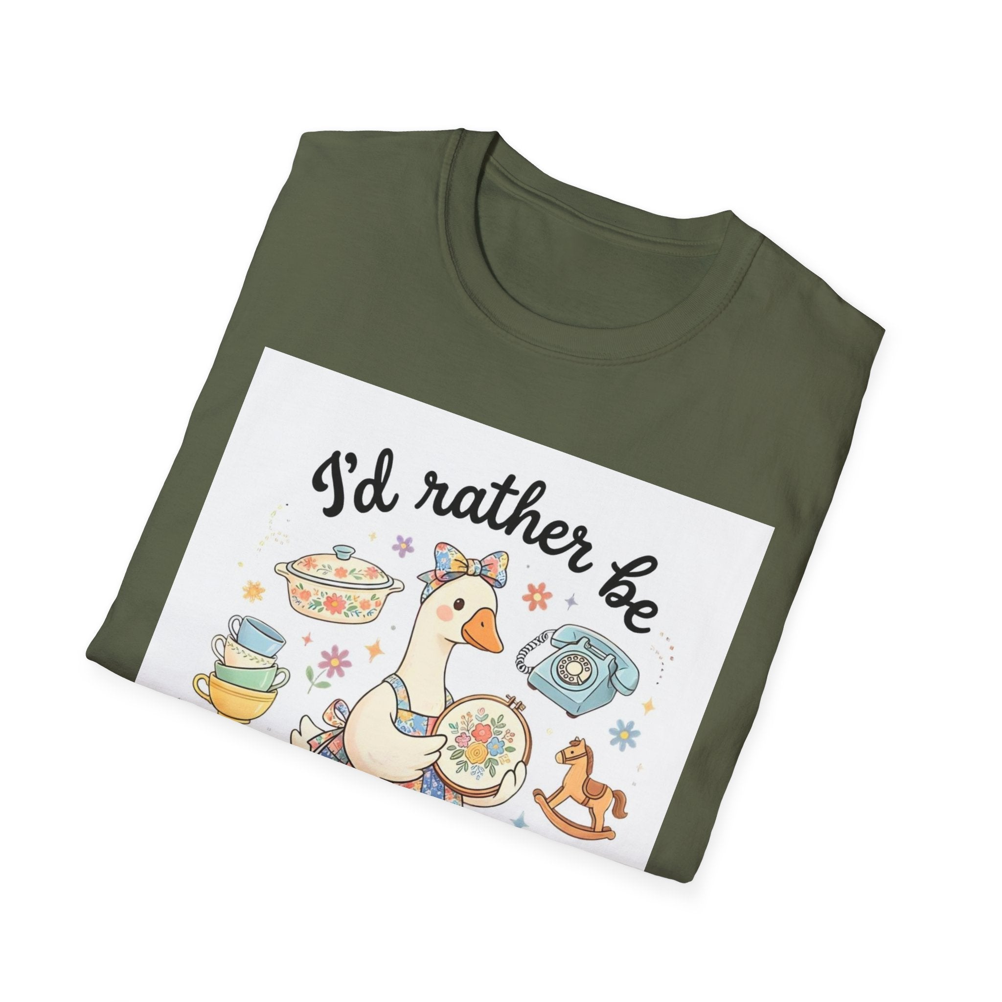 I’d Rather Be Thrifting T-Shirt — Vintage Thrift Store Duck Graphic Tee