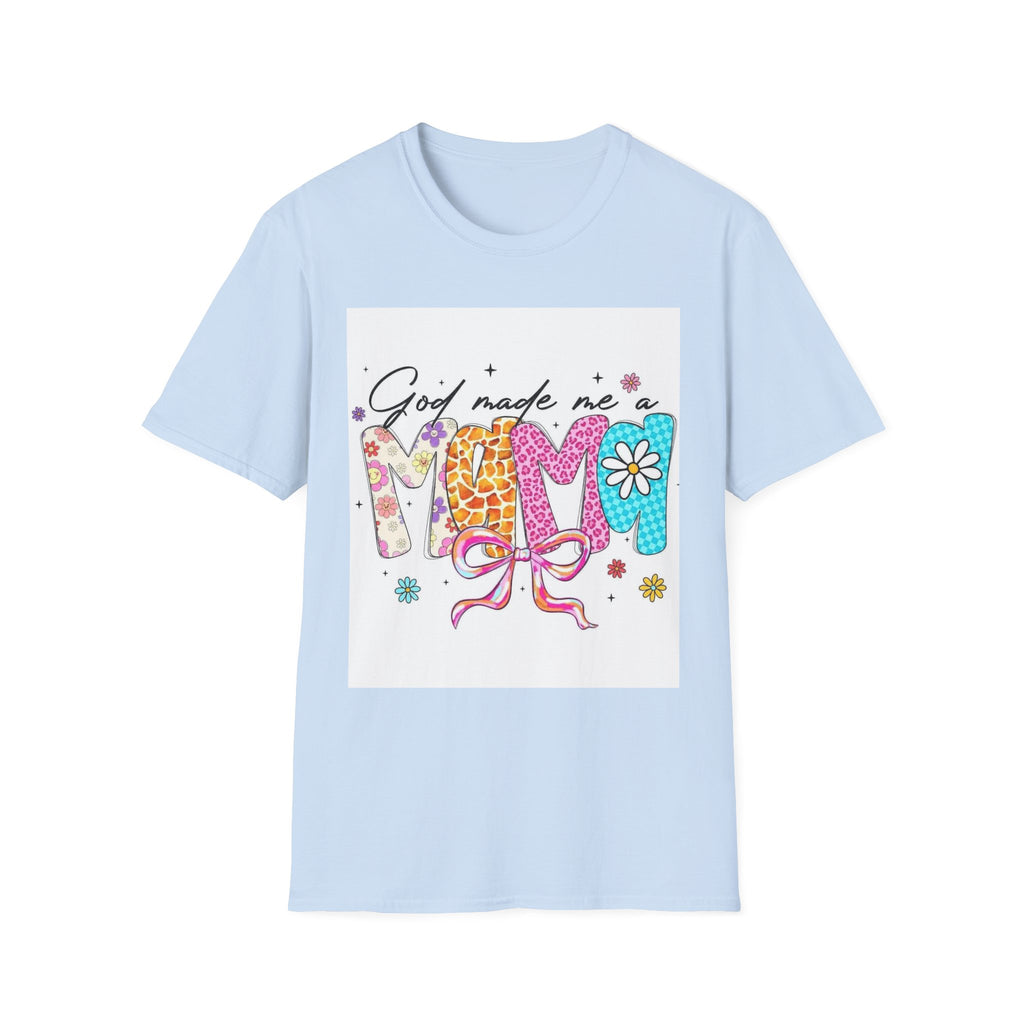 God Made Me a Mama Floral Mom T-Shirt