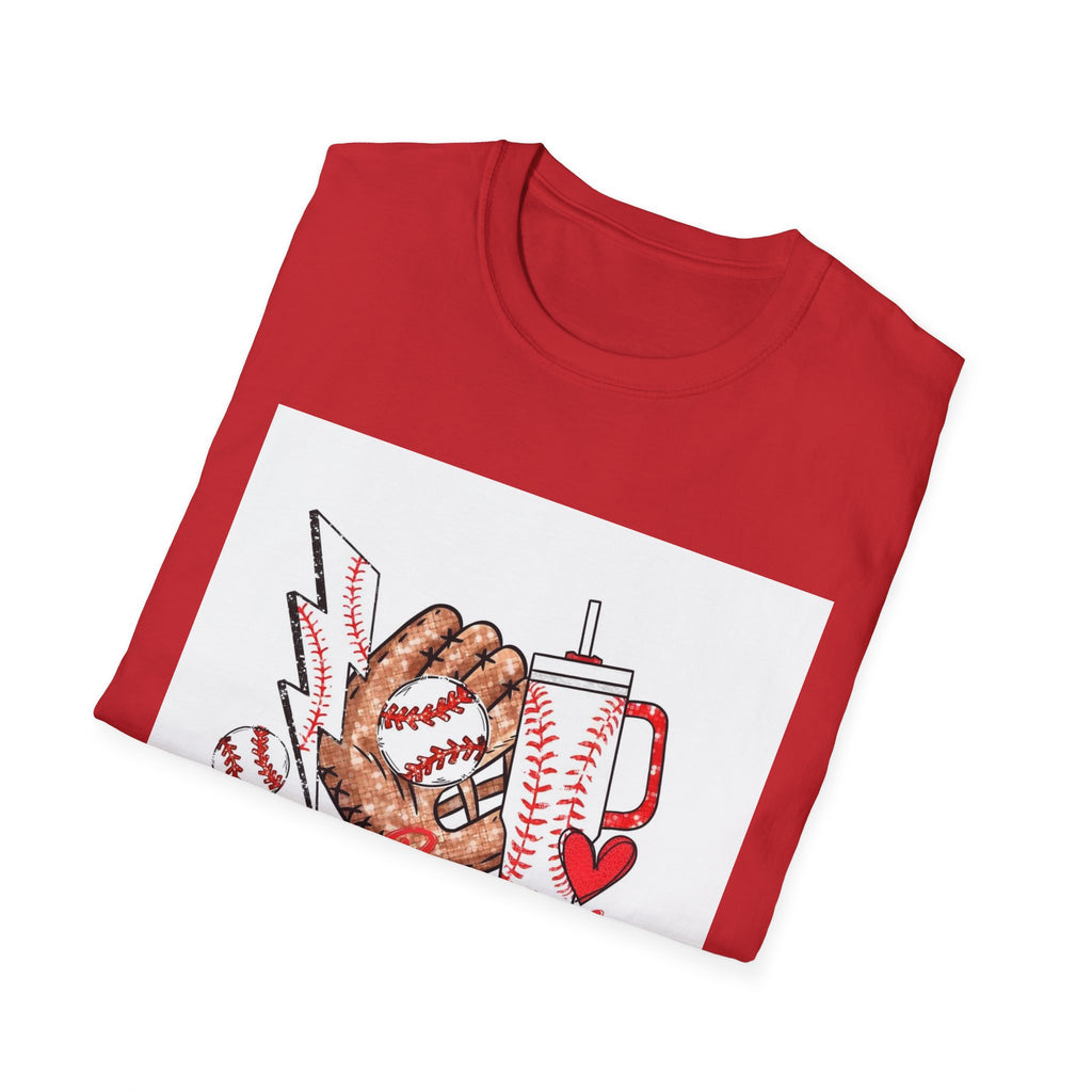 Baseball Mama T‑Shirt — Retro Glove & Bat Softball Mom Tee