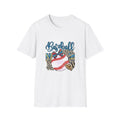 Baseball Mom Leopard Heart T-Shirt