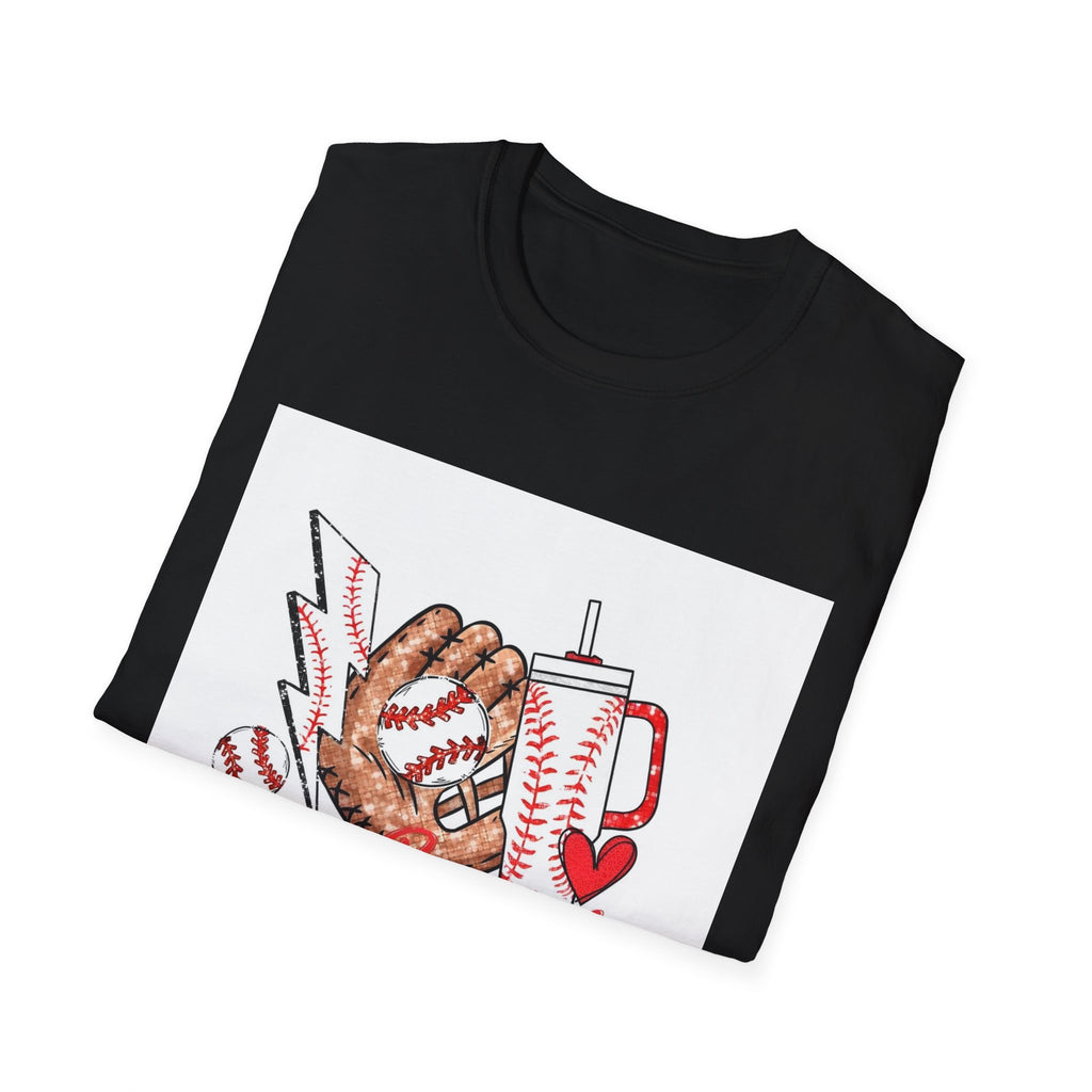 Baseball Mama T‑Shirt — Retro Glove & Bat Softball Mom Tee