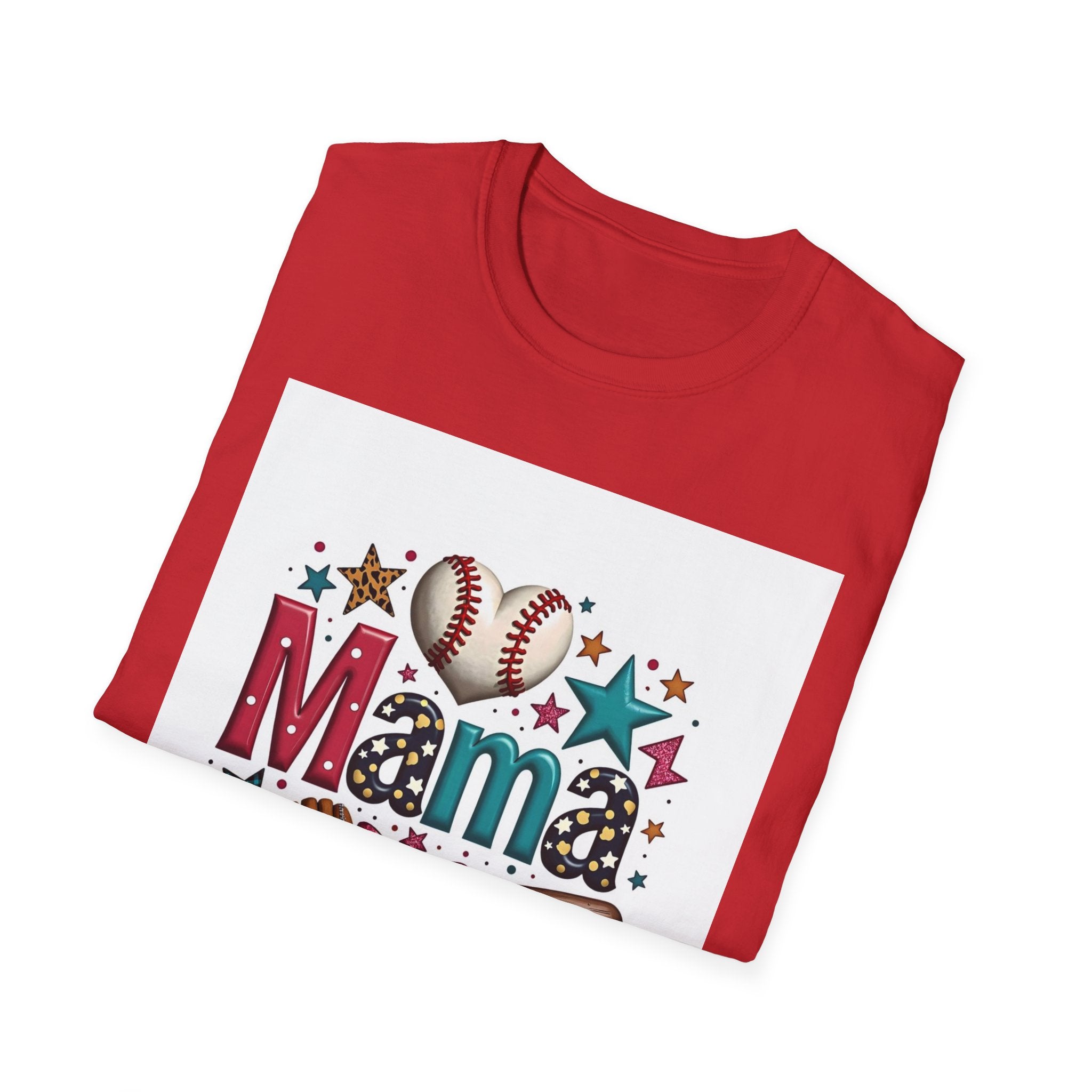 Mama Baseball T-Shirt — Cute Softball/MLB Mom Tee