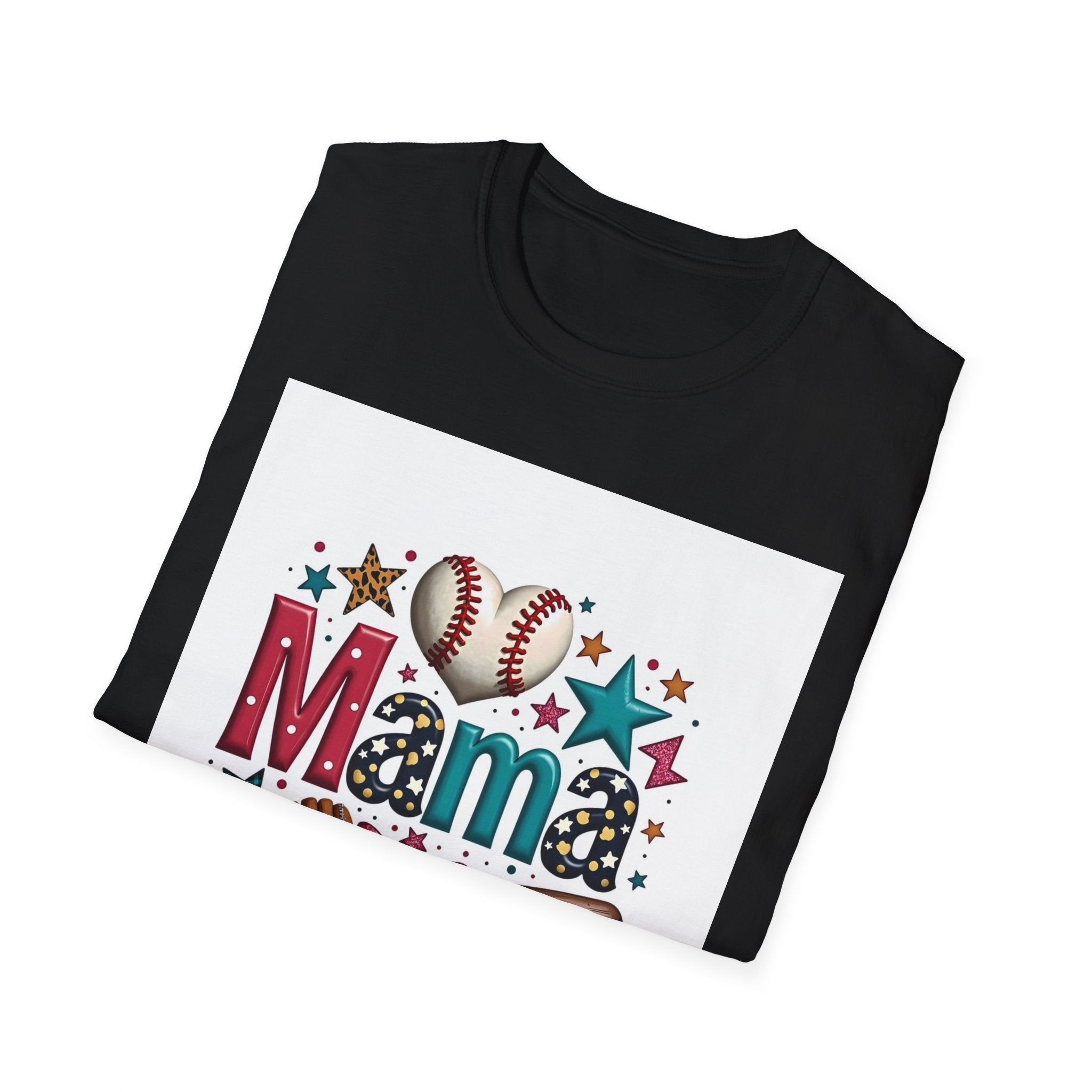 Mama Baseball T-Shirt — Cute Softball/MLB Mom Tee