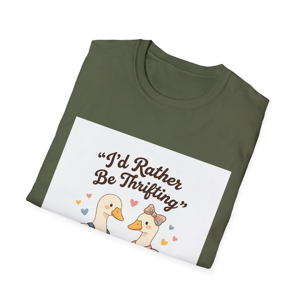 I'd Rather Be Thrifting T-Shirt — Cute Goose Thrift Shopping Graphic Tee