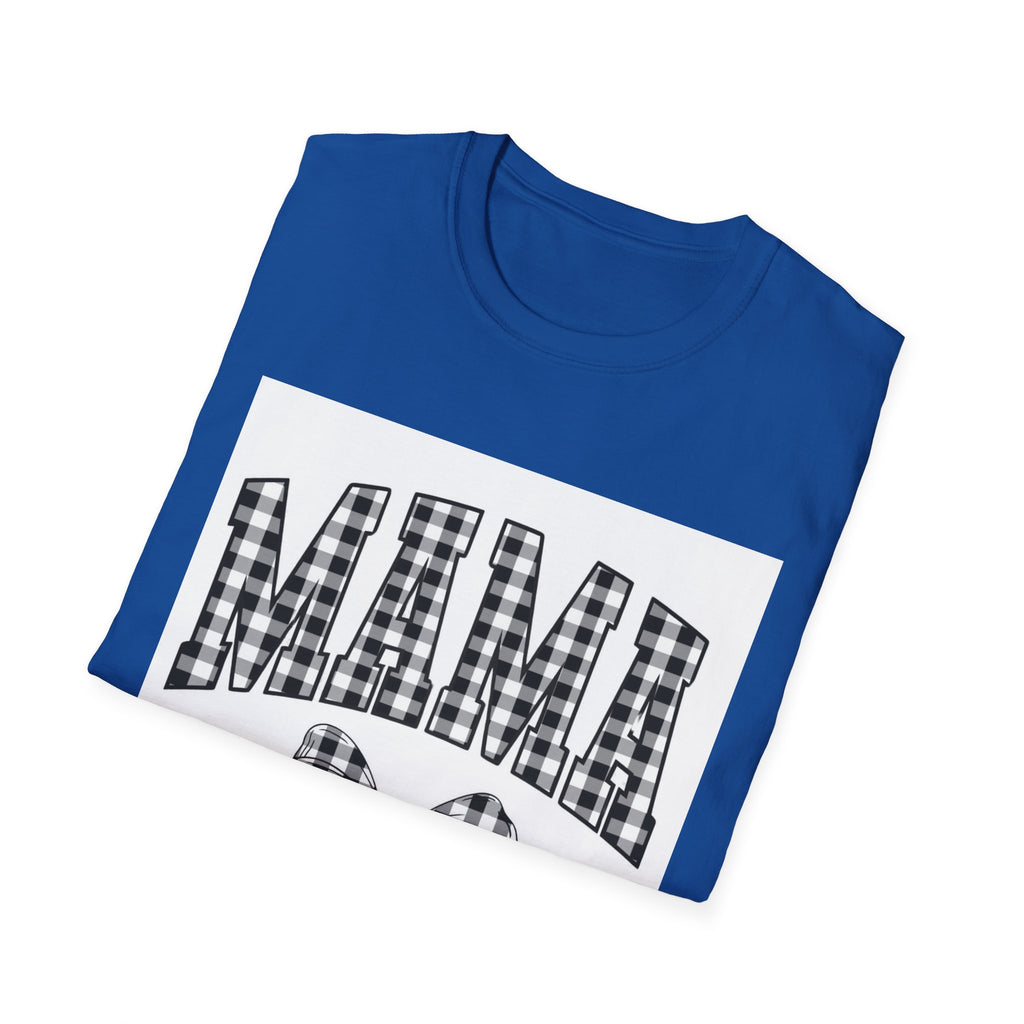 Mama Plaid Graphic T-Shirt — Buffalo Check Bow Mother's Day Tee