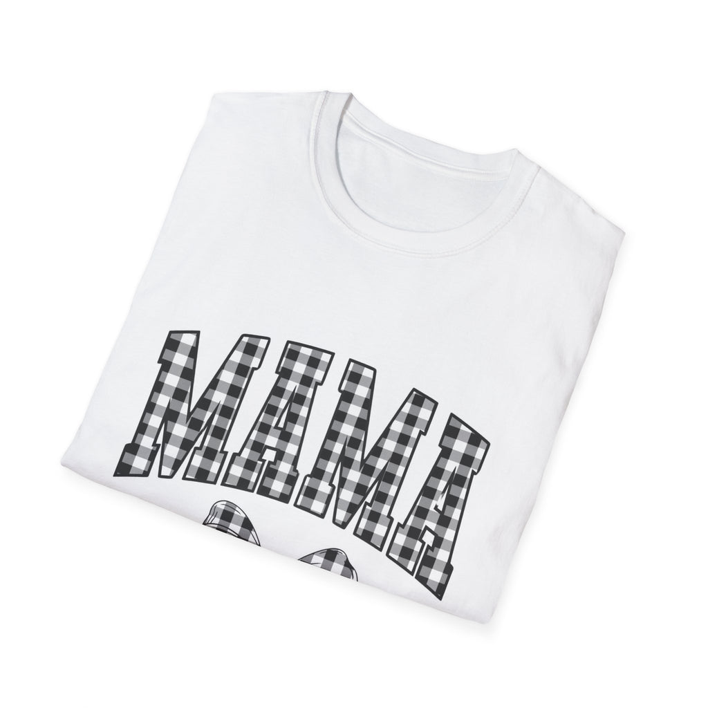 Mama Plaid Graphic T-Shirt — Buffalo Check Bow Mother's Day Tee