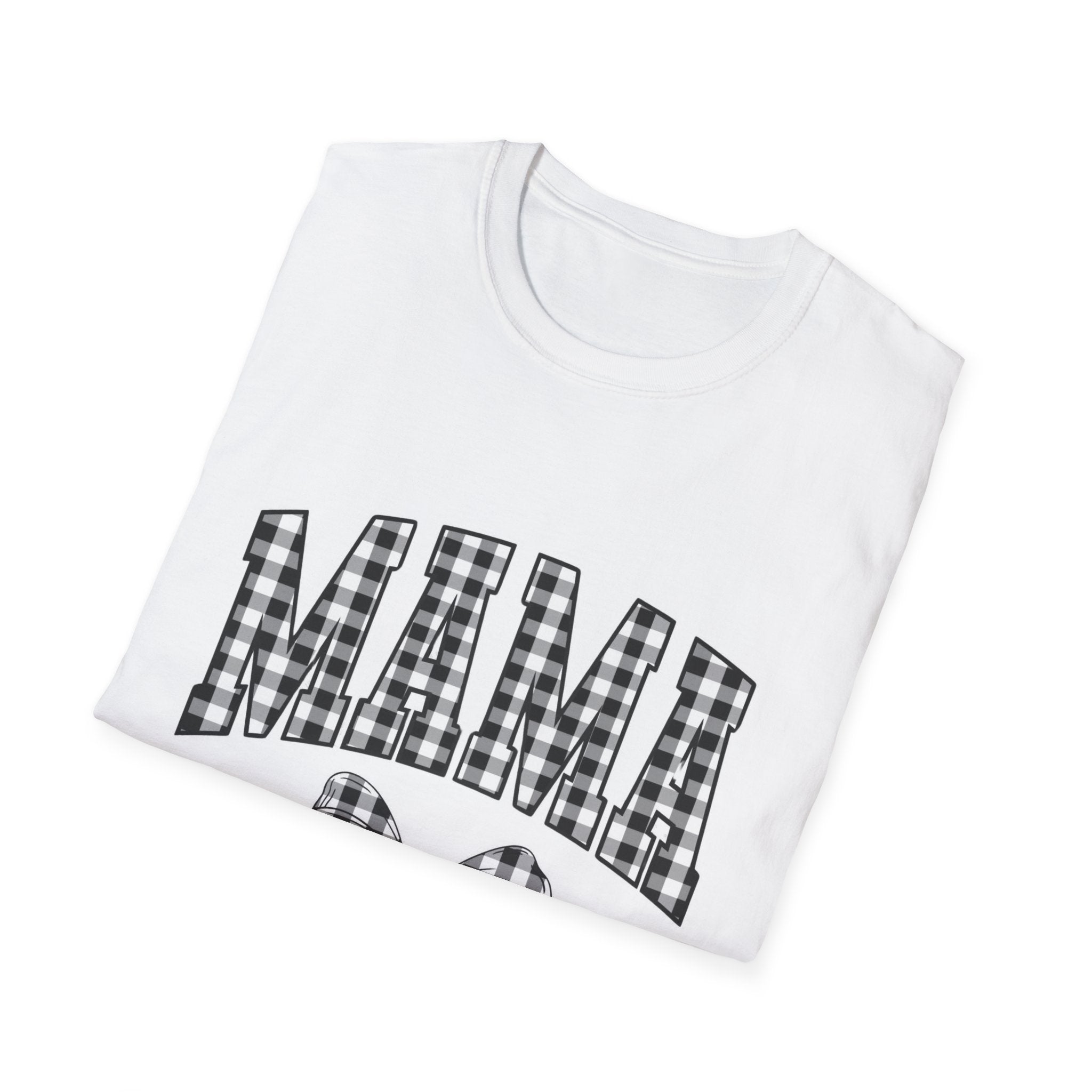 Mama Plaid Graphic T-Shirt — Buffalo Check Bow Mother's Day Tee
