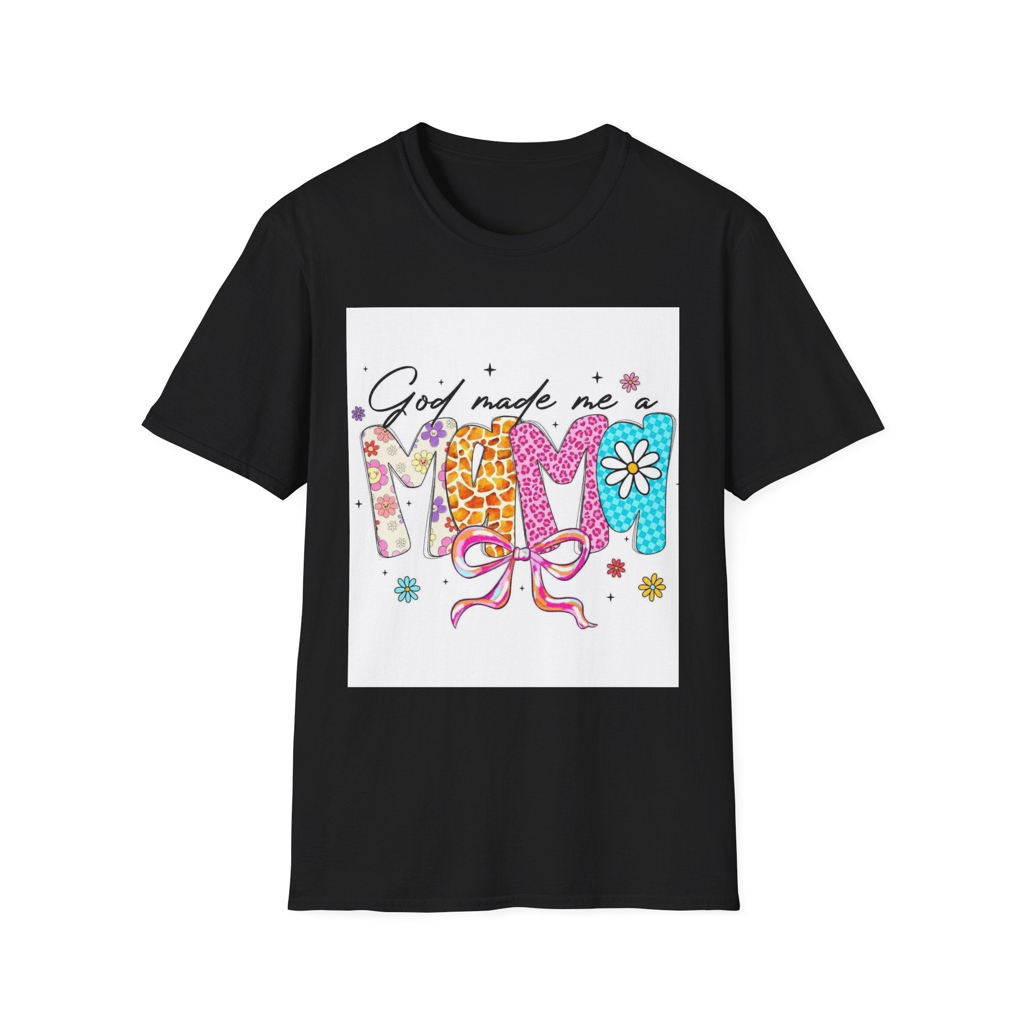 God Made Me a Mama Floral Mom T-Shirt