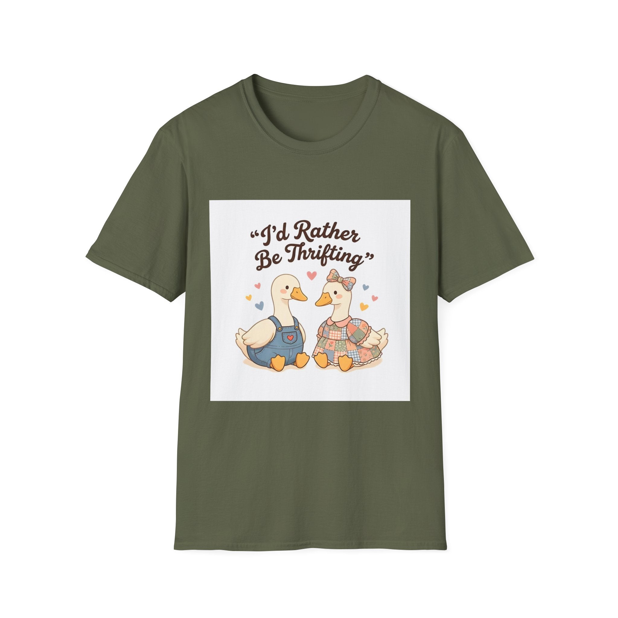 I'd Rather Be Thrifting T-Shirt — Cute Goose Thrift Shopping Graphic Tee