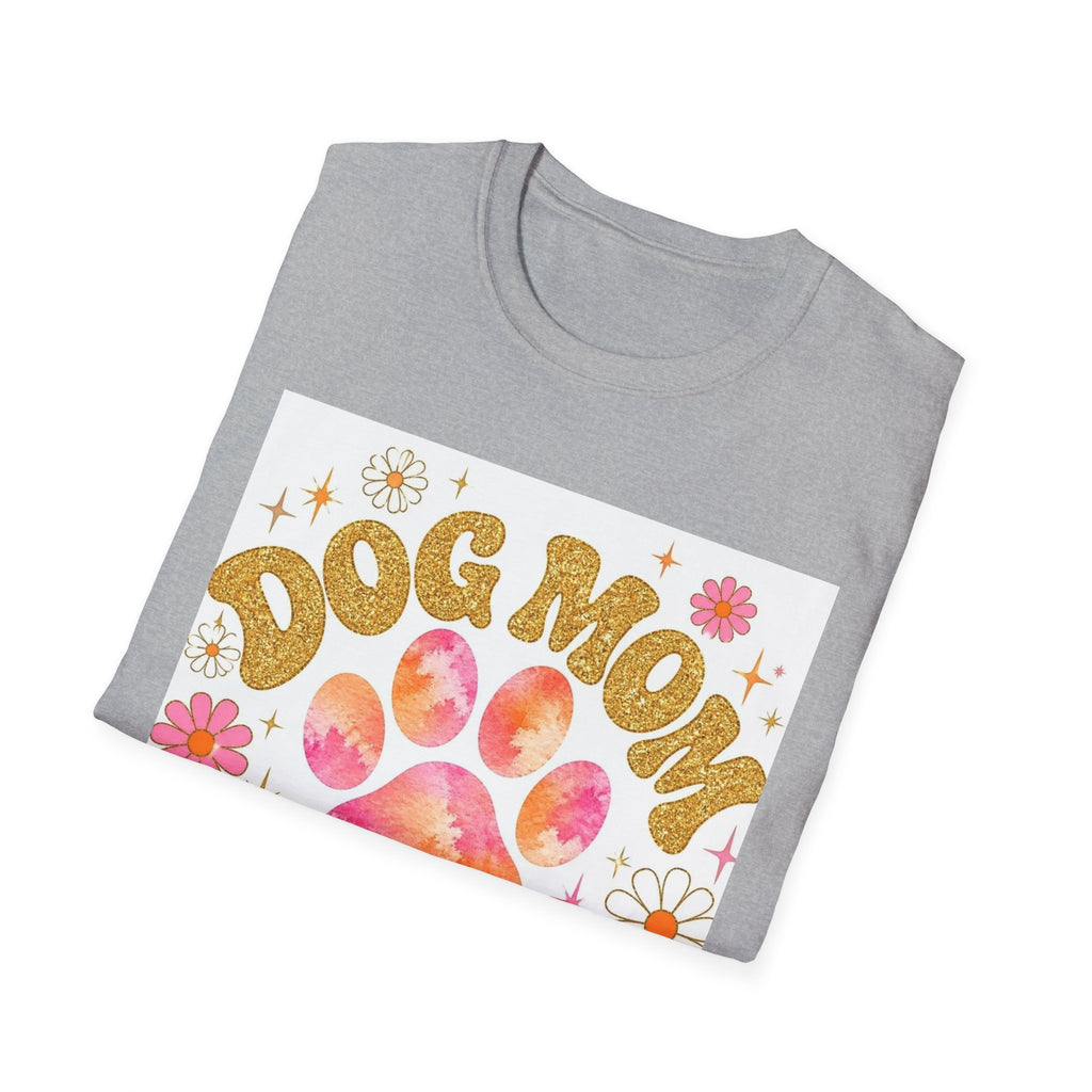 Dog Mom Club T-Shirt — Retro Floral Paw Graphic Tee for Dog Lovers