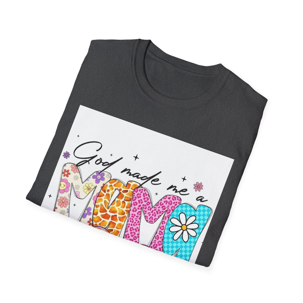 God Made Me a Mama Floral Mom T-Shirt