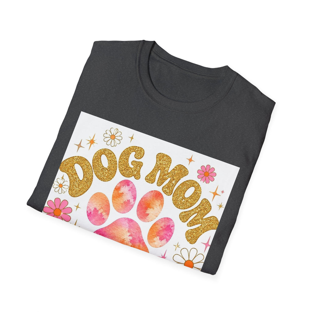Dog Mom Club T-Shirt — Retro Floral Paw Graphic Tee for Dog Lovers