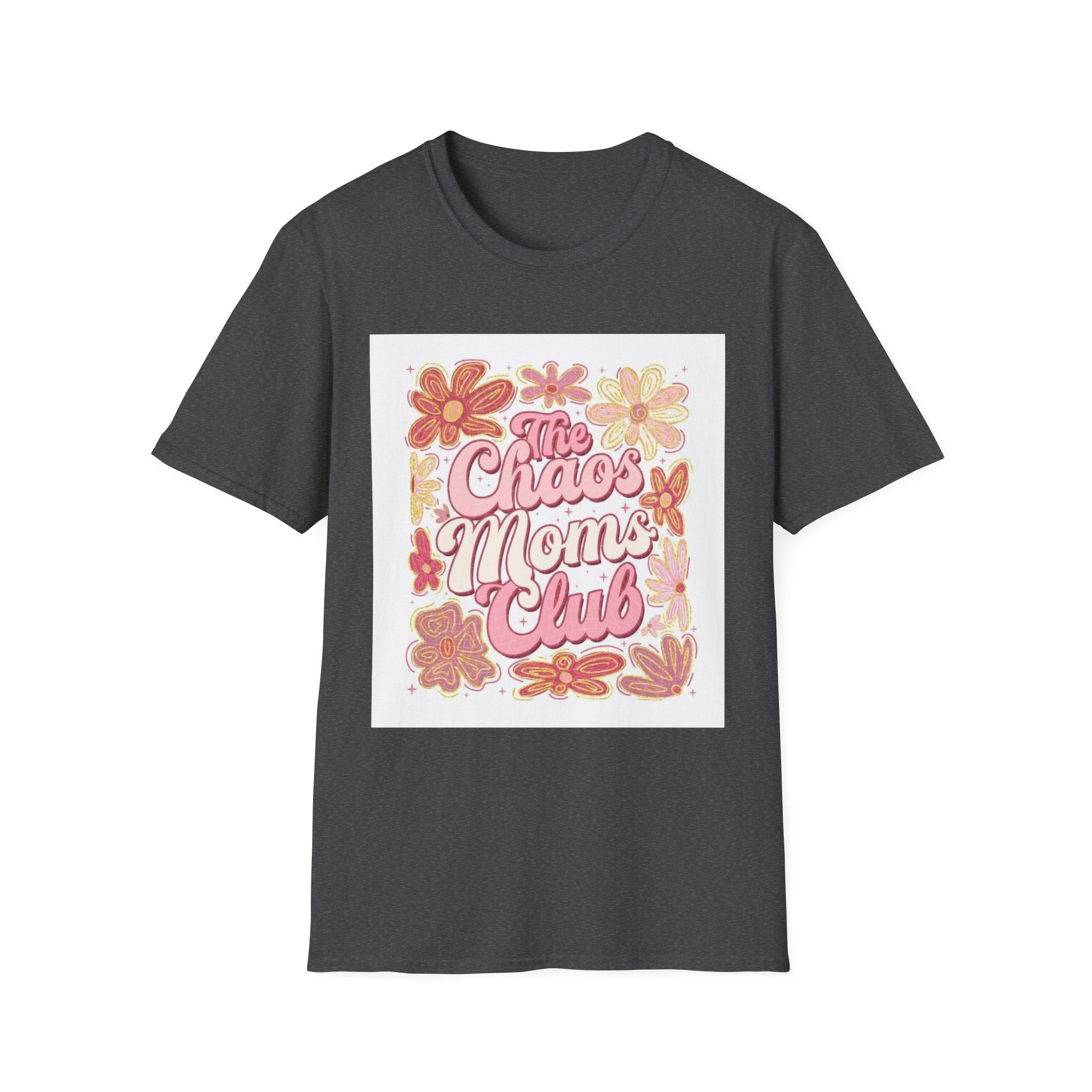 Mama’s Club T‑Shirt — "The Chaos Mom’s Club" Floral Retro Graphic Tee