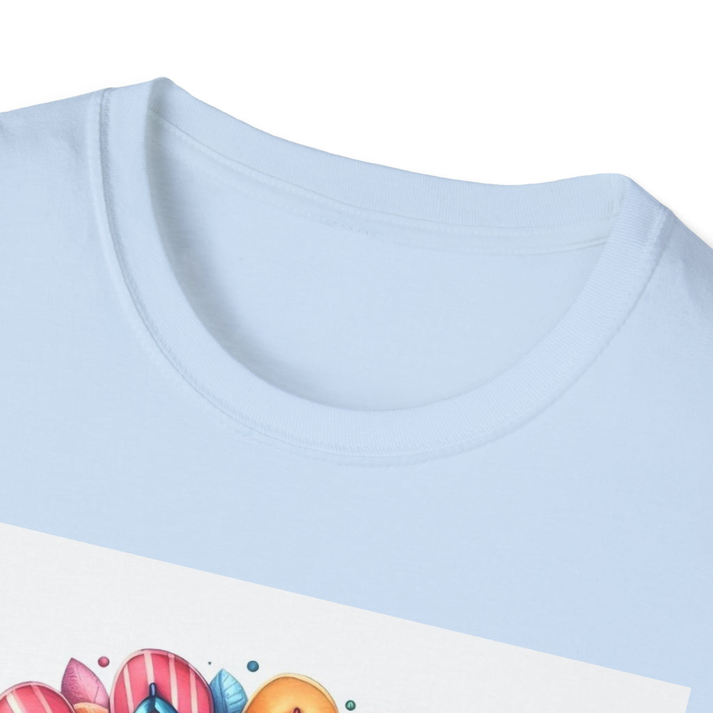 Flip Flop Circle Graphic T-Shirt - "Life Is Better in Flip Flops" Summer Tee