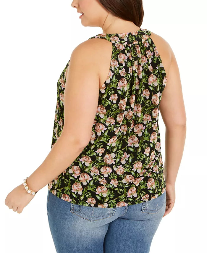 Inc Plus Size V-Neck Tie-Front Top, Size 2X