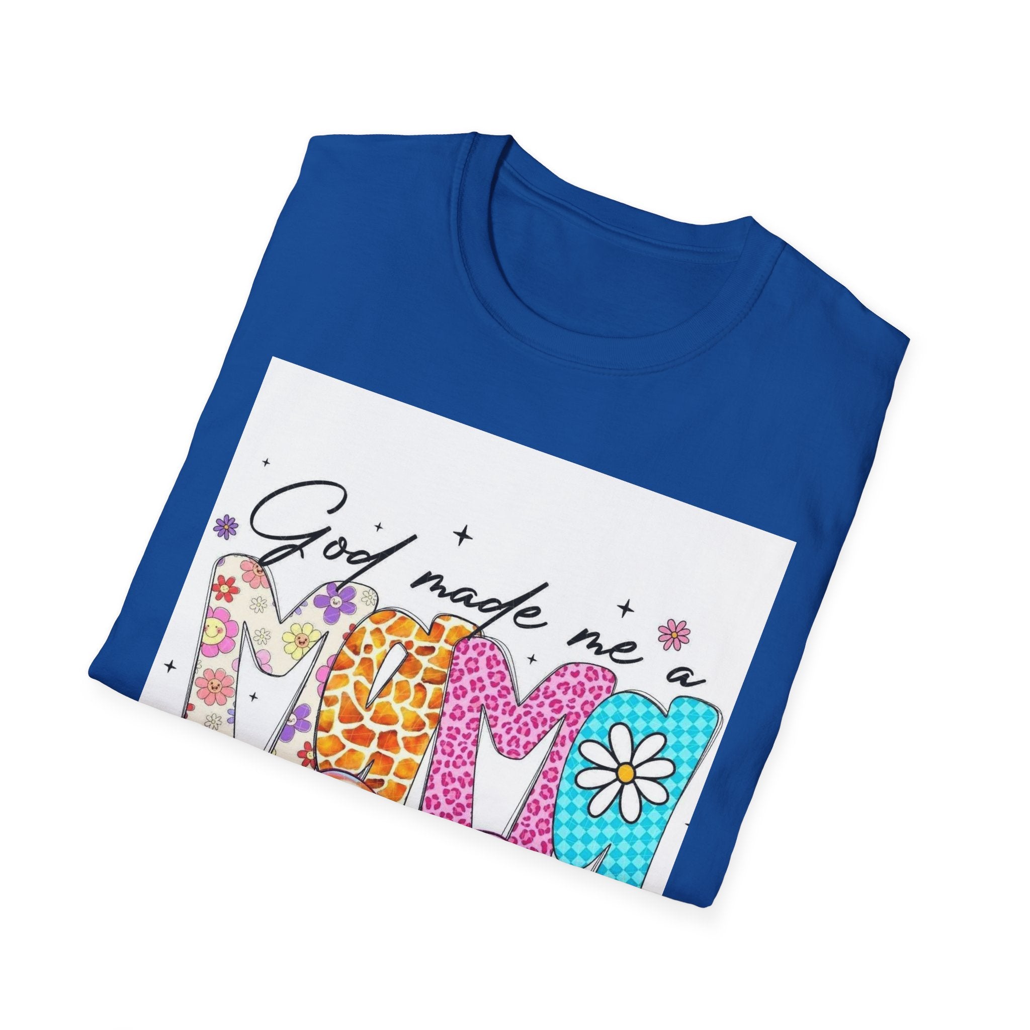 God Made Me a Mama Floral Mom T-Shirt