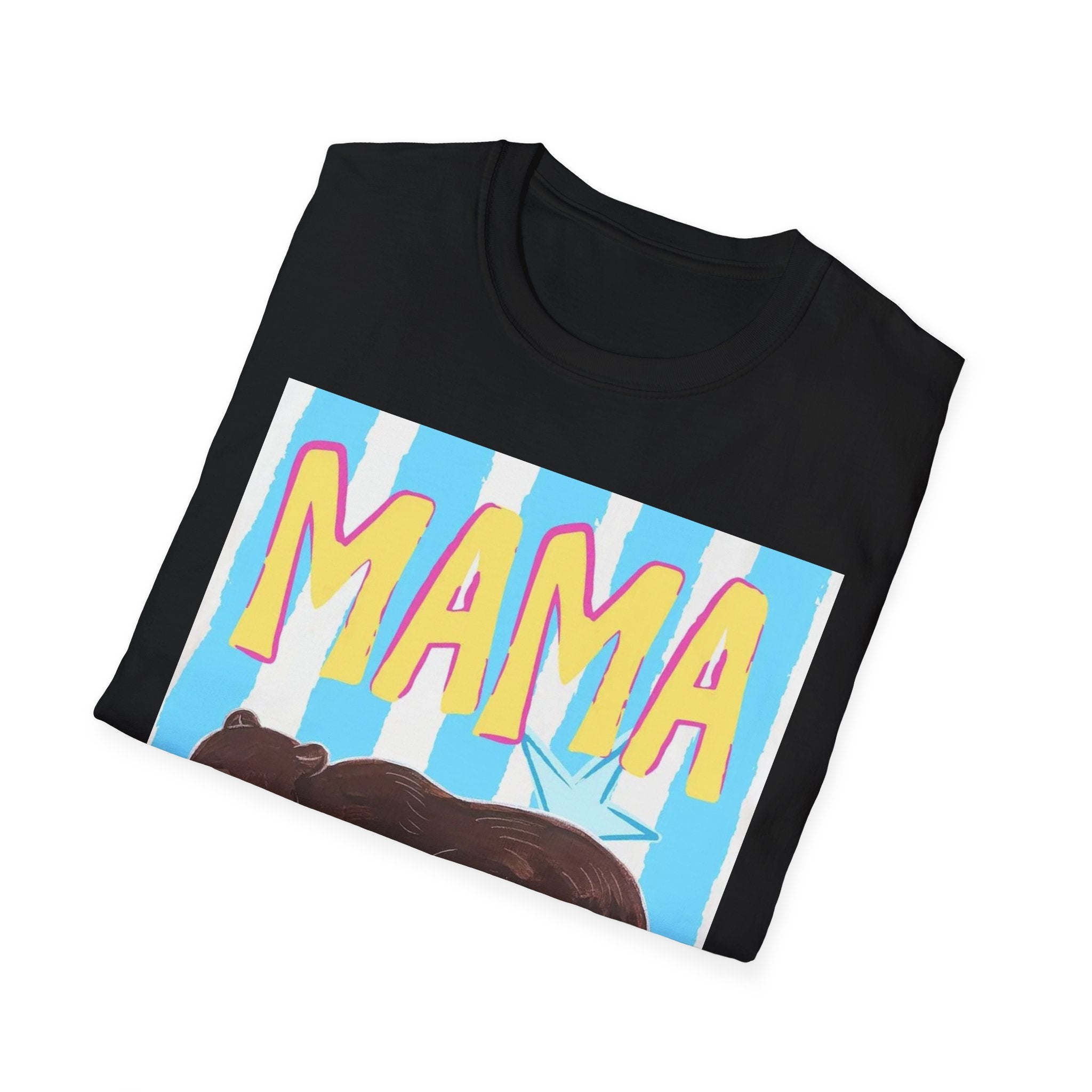 Mama Bear T-Shirt — Retro Striped Mom Gift Shirt