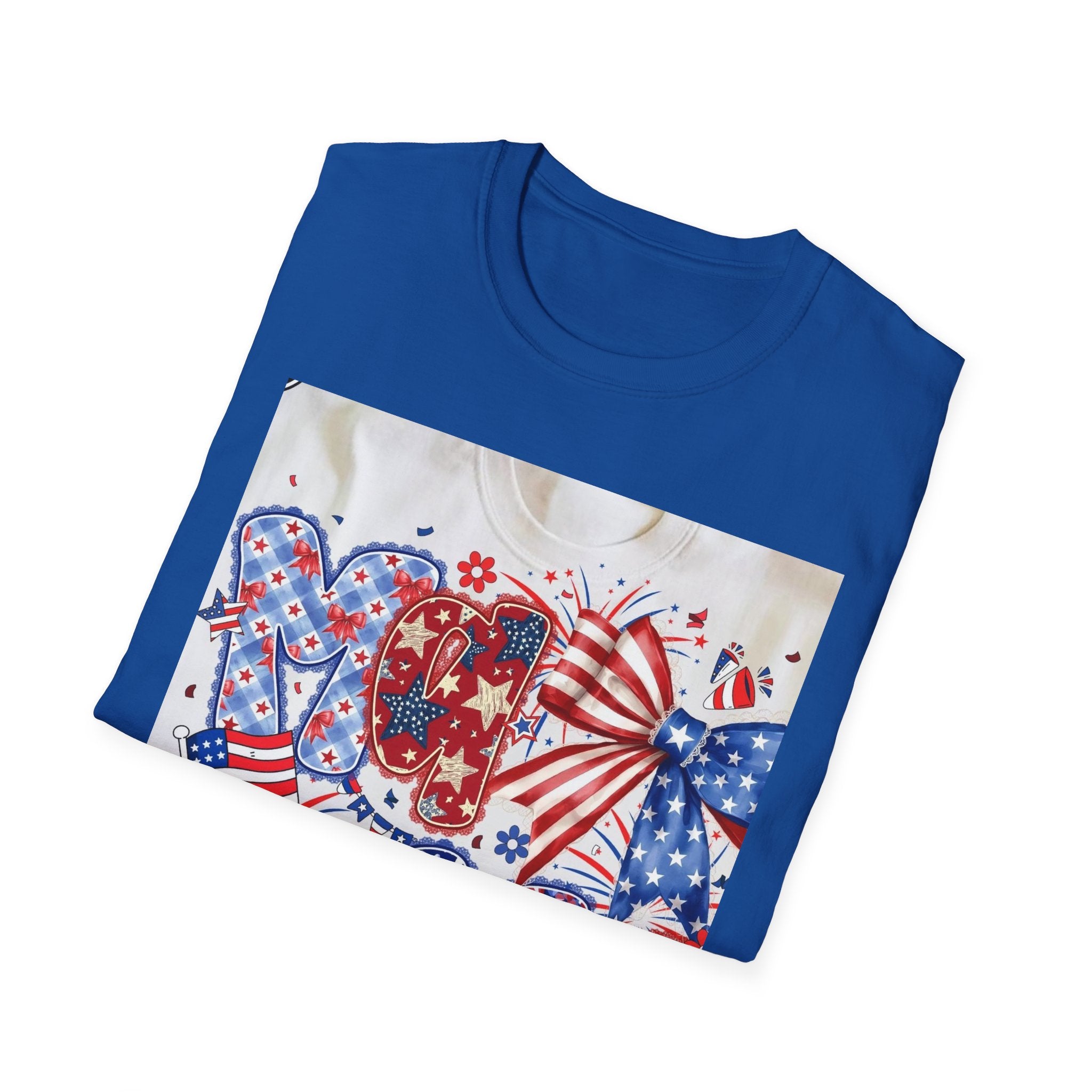 Patriotic Fourth of July Graphic T-Shirt — Red, White & Blue USA Party Design