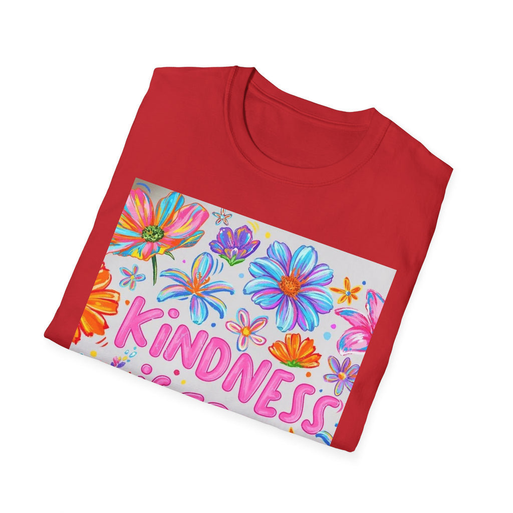 Kindness Is Free Floral T-Shirt — Positive Quote Tee