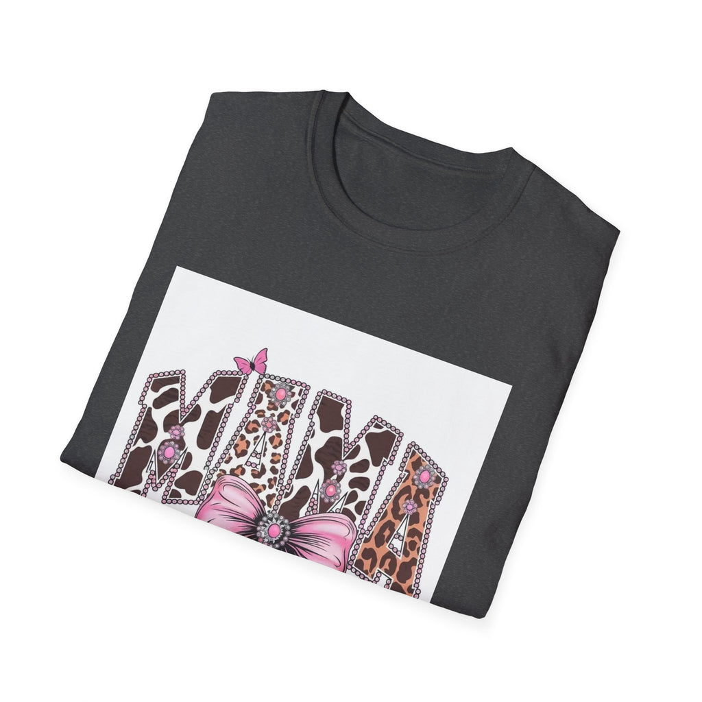 Mama Leopard Print T-Shirt with Pink Bow — Cute Mother’s Day Gift