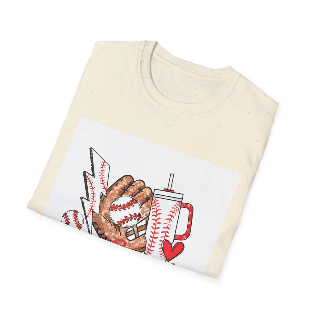 Baseball Mama T‑Shirt — Retro Glove & Bat Softball Mom Tee