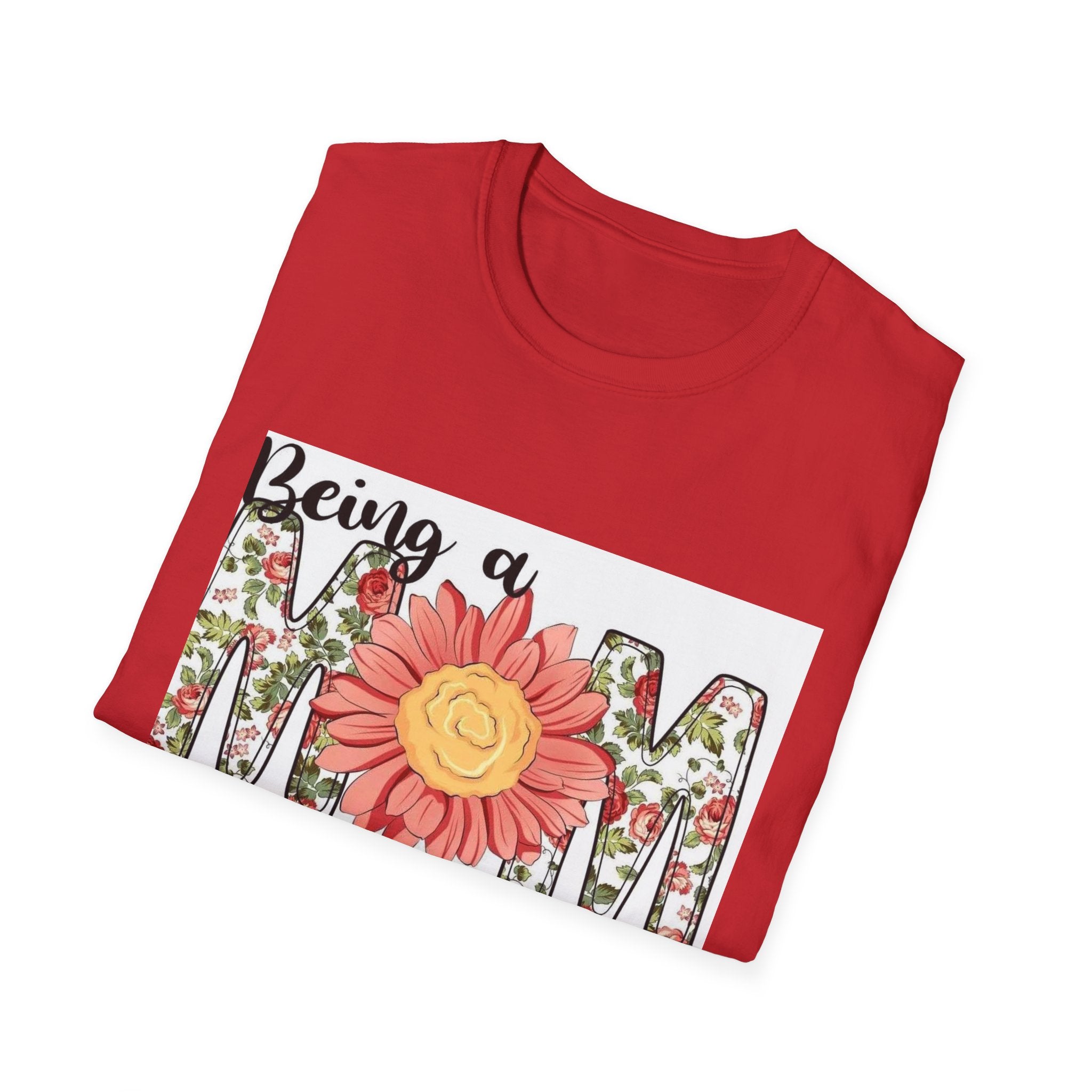 Mom Floral T-Shirt - "Being a Mom Makes My Life Complete"