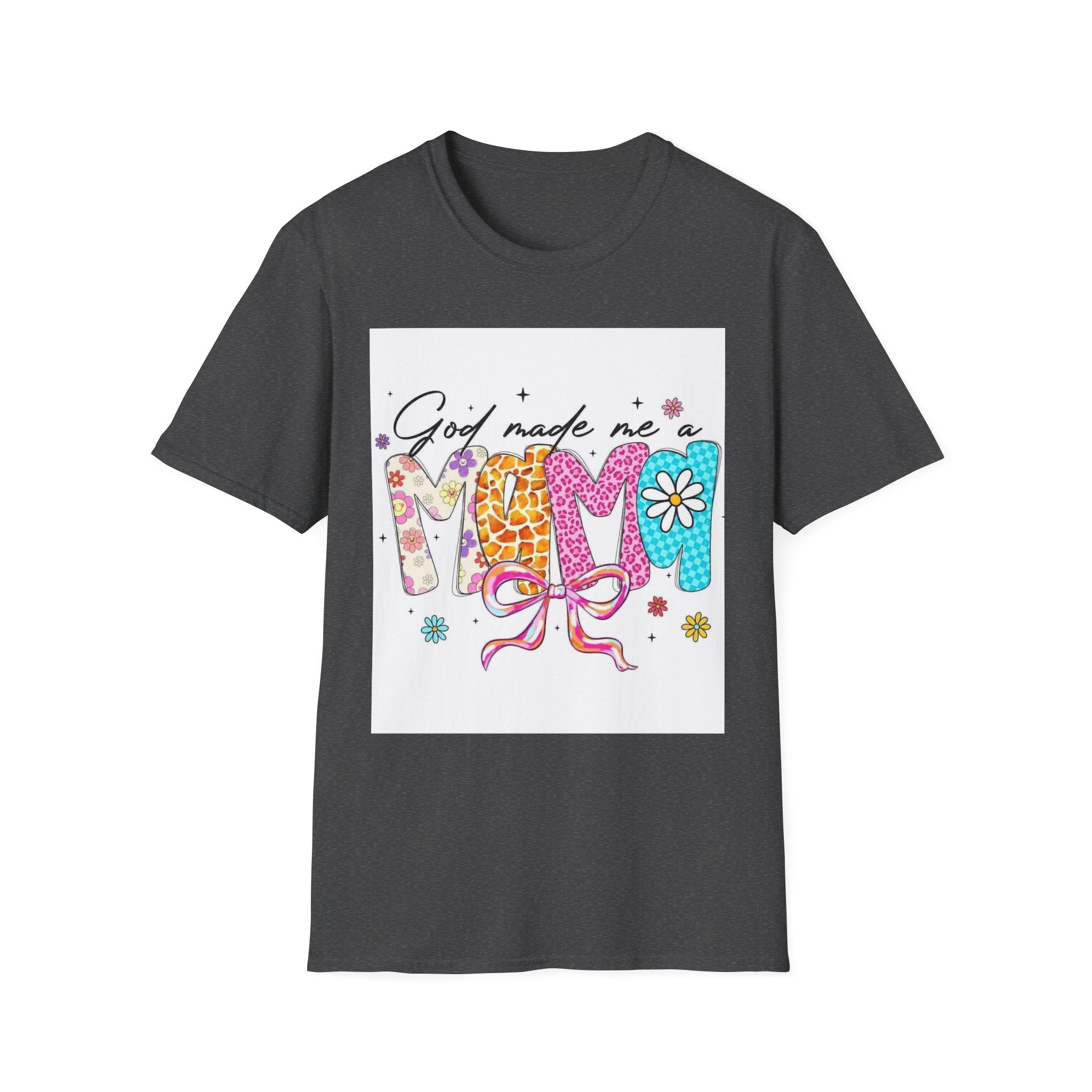 God Made Me a Mama Floral Mom T-Shirt