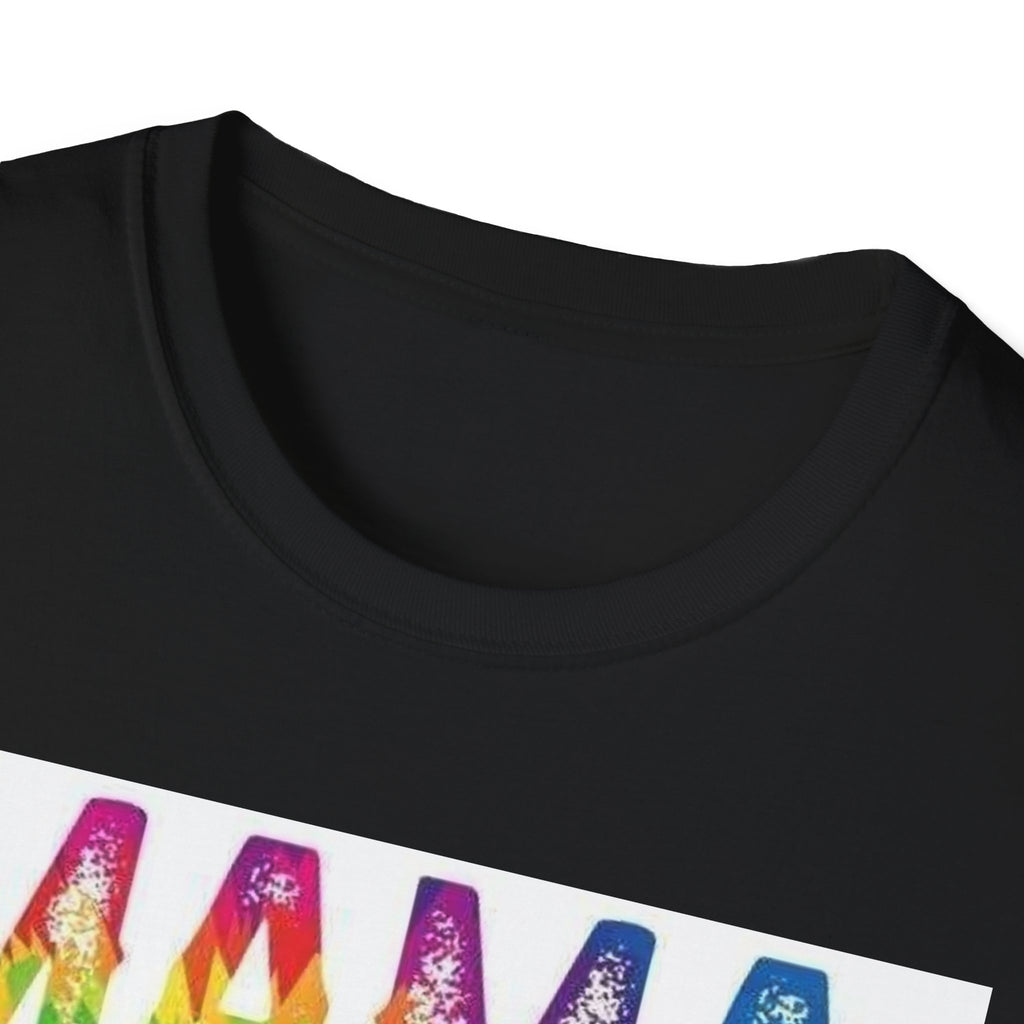 Mama Tie-Dye Stack T-Shirt — Colorful 'MAMA' Graphic Tee for Moms, Mother’s Day Gift